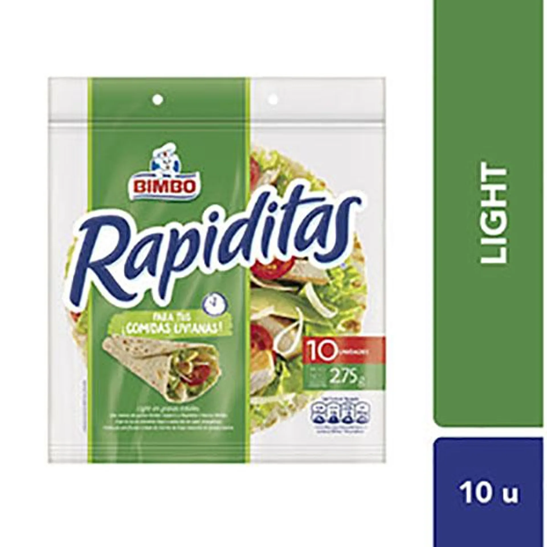 BIMBO RAPIDITAS LIGHT X275G.