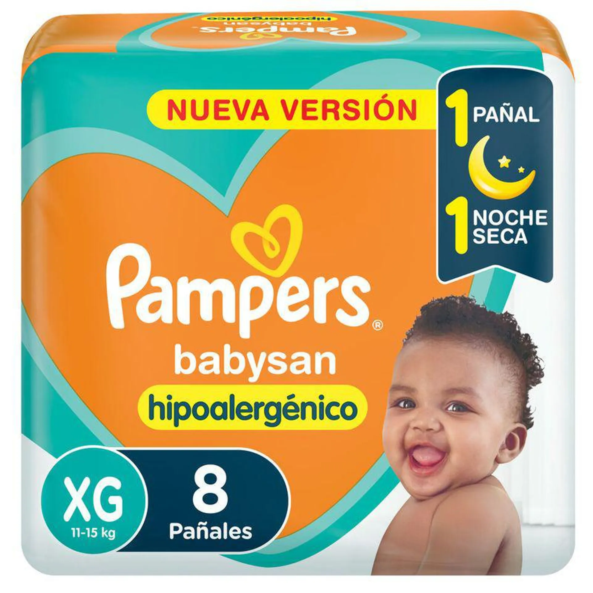 Pañal Babysan XG Pampers 8 Un