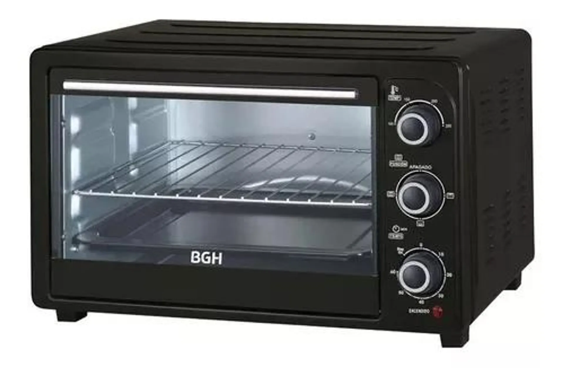 Horno Eléctrico Bgh Bhe17m20 De Mesa 16l Negro 1200w