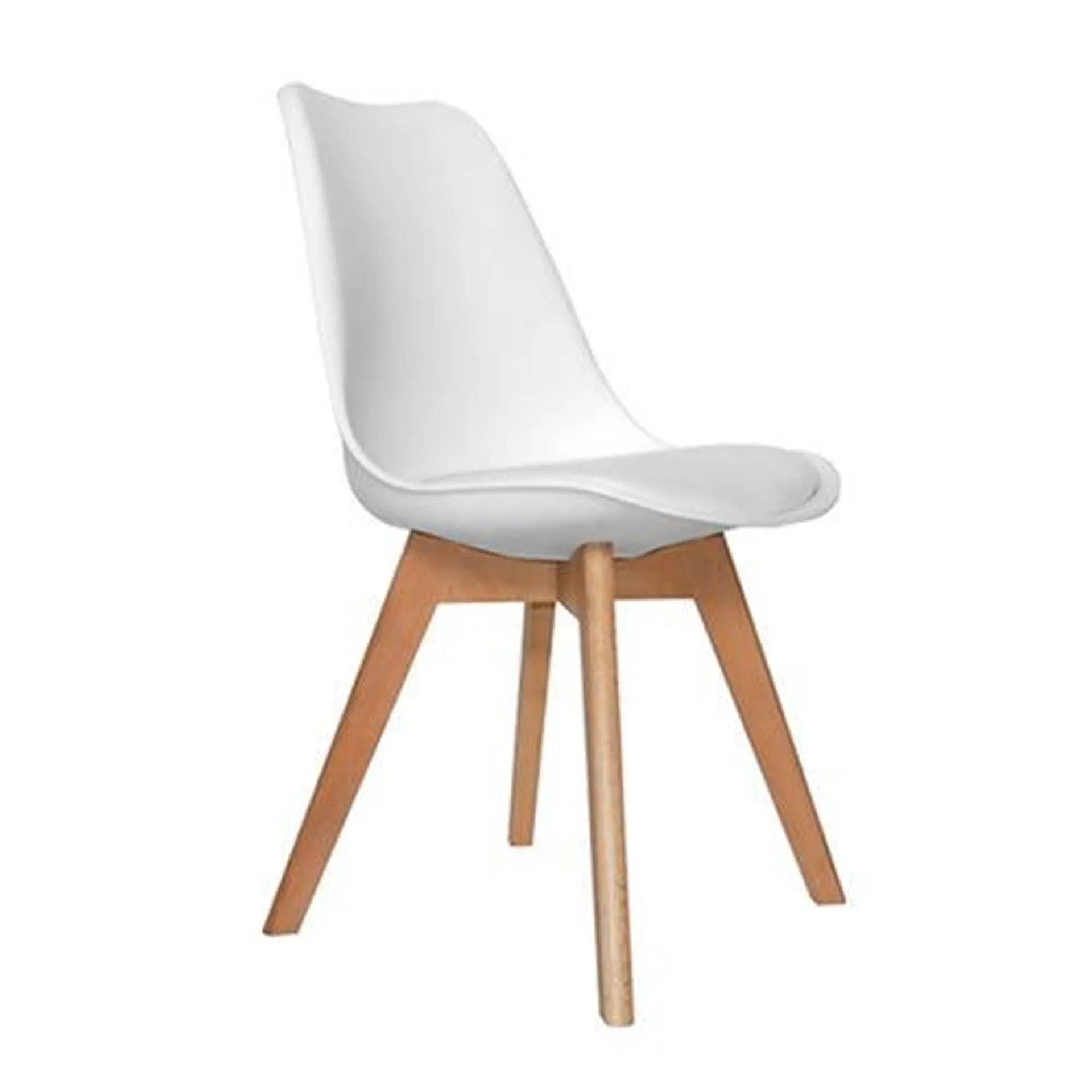 Silla new tower acolchonada blanca Eames