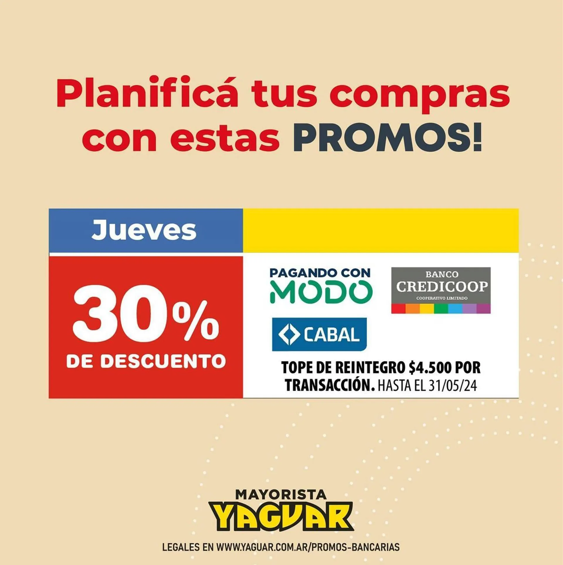 Ofertas de Catálogo Supermercados Yaguar 2 de abril al 31 de mayo 2024 - Página  del catálogo