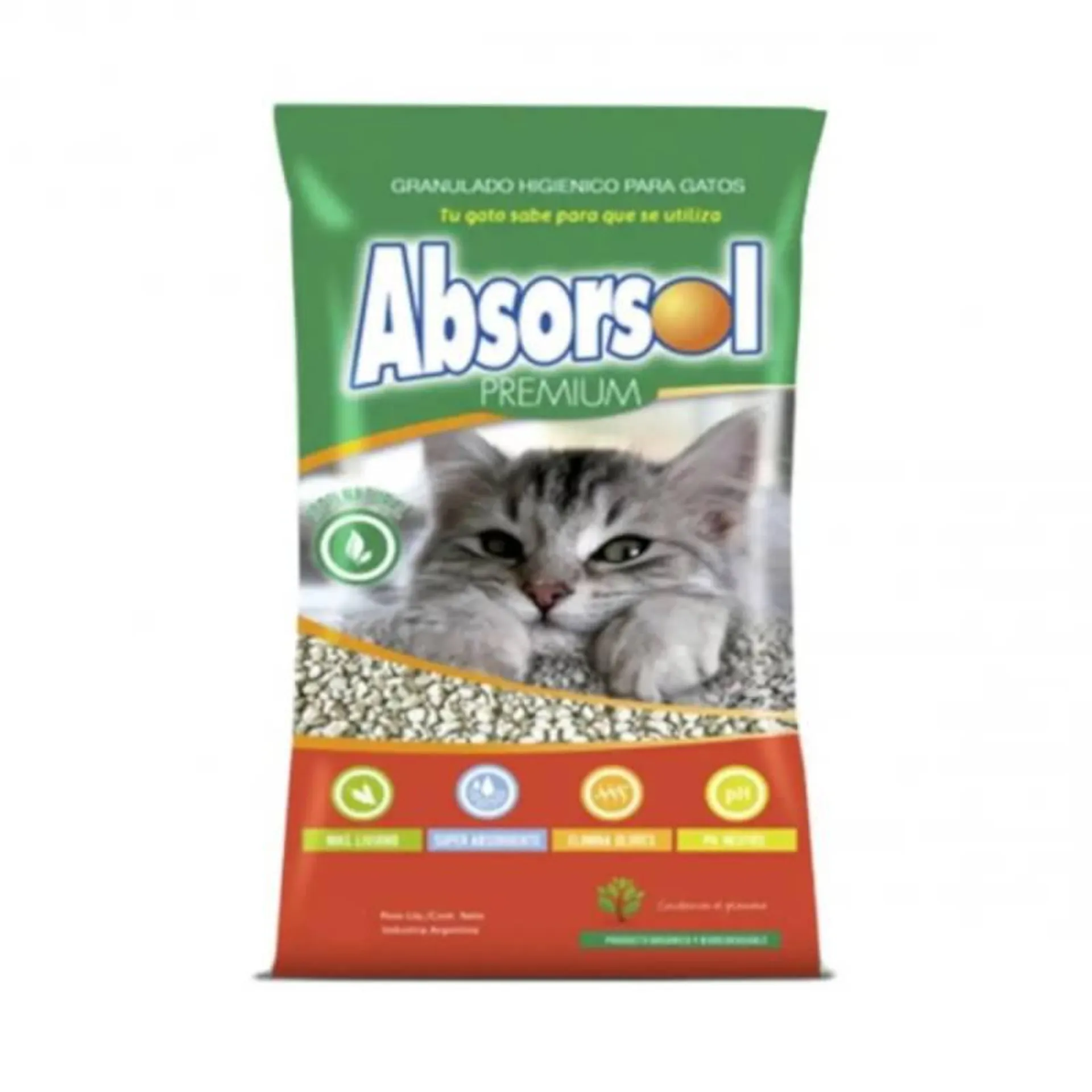 Piedras Sanitarias para Gatos Absorsol x 3.6 Kg.