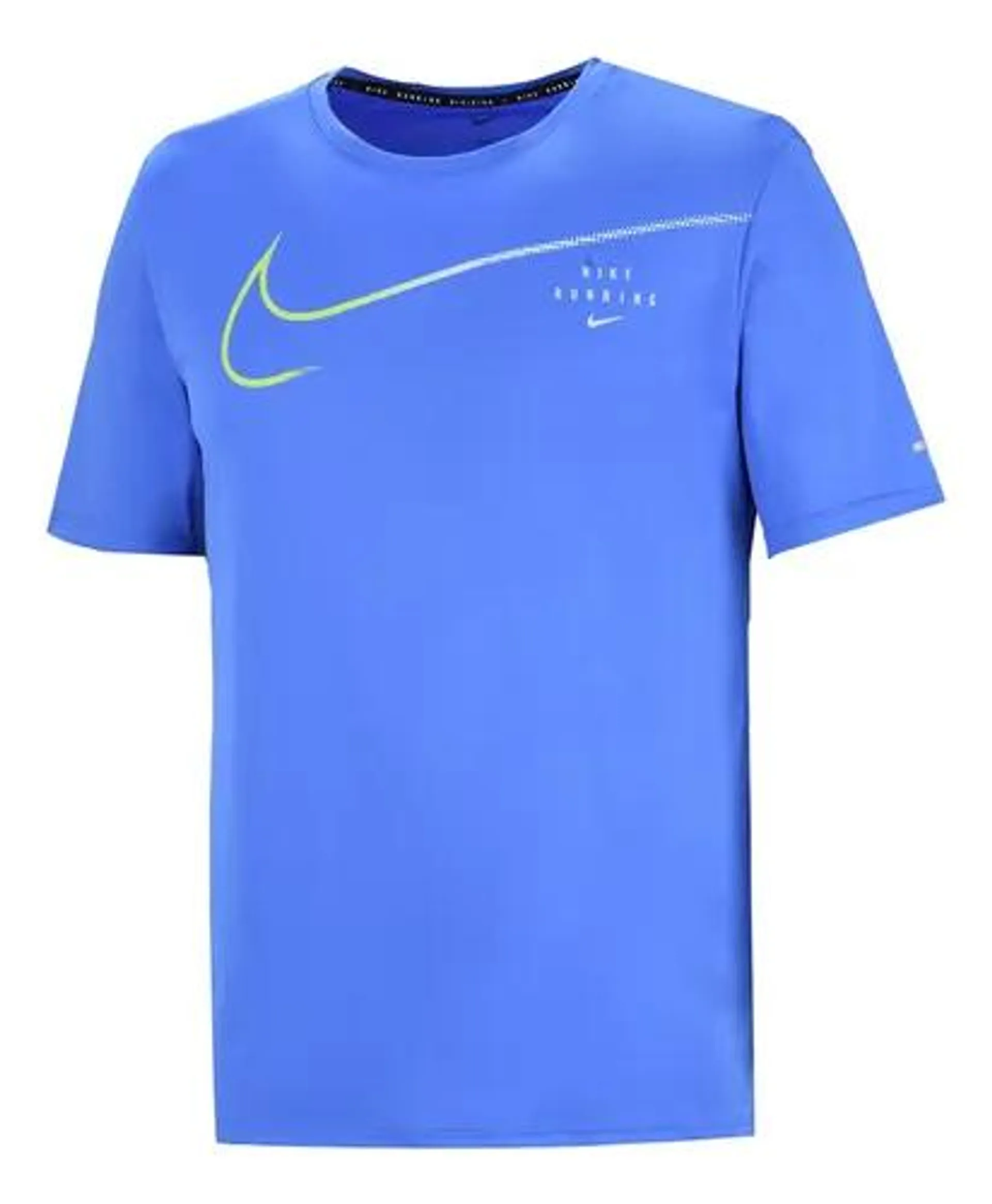 Remera Nike Dri-fit Uv Run Division Miler En Azul Hombre