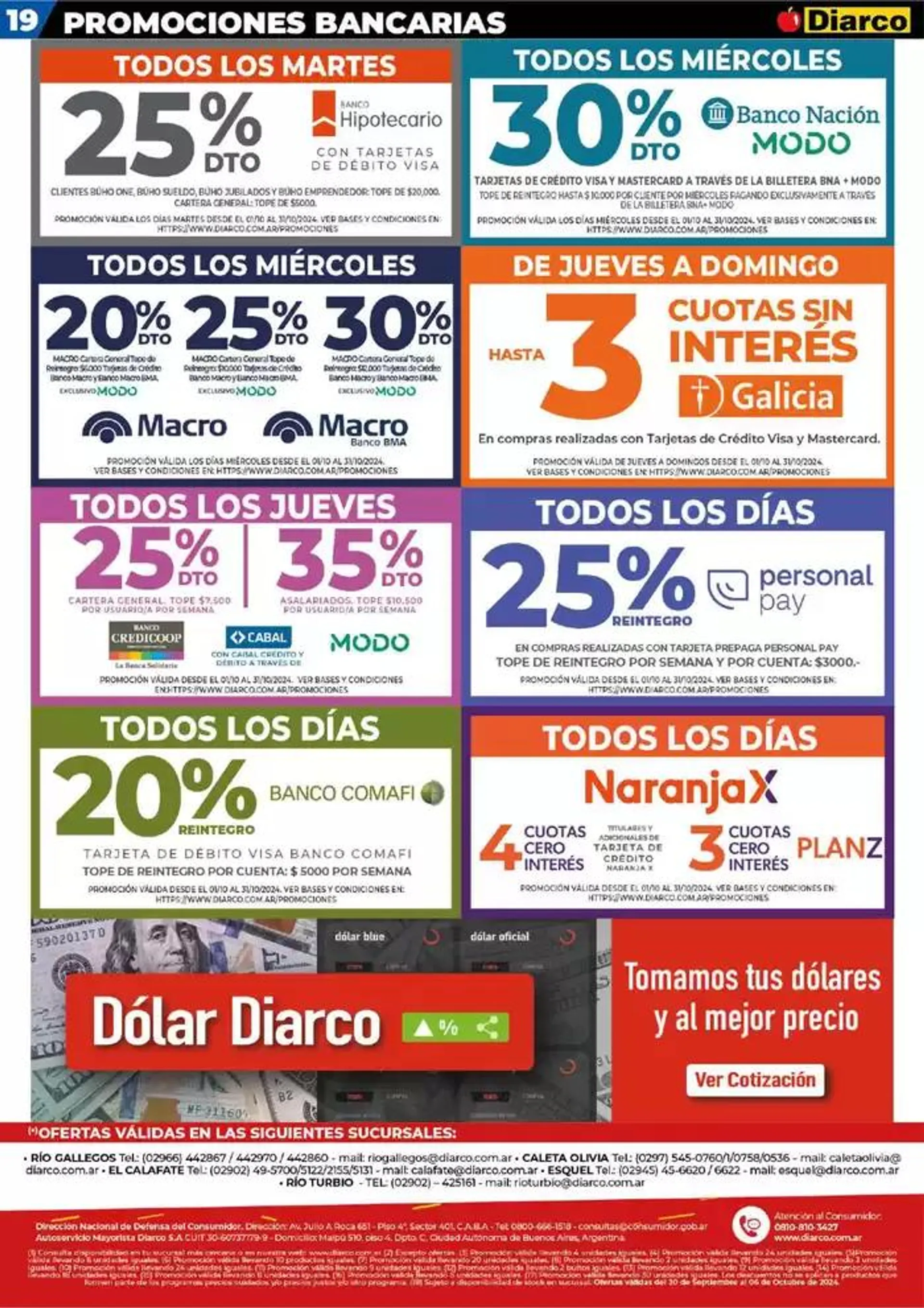 Ofertas de Diarco Ofertas Sur 30 de septiembre al 6 de octubre 2024 - Página 19 del catálogo