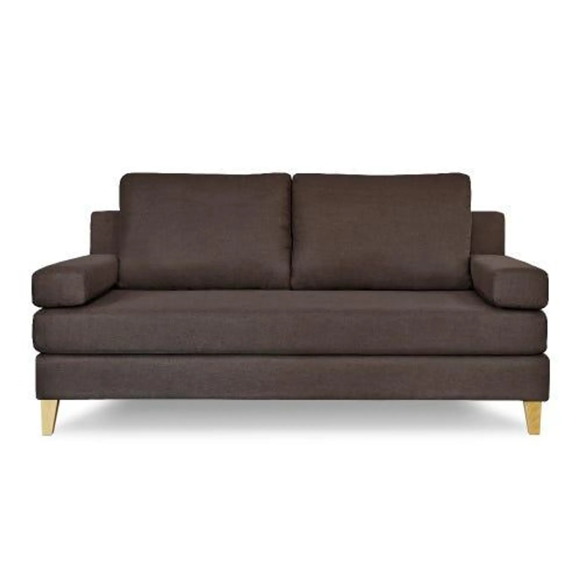 Sofá divan cama 3 cuerpos 190 cm Steling en lino chocolate Fullconfort