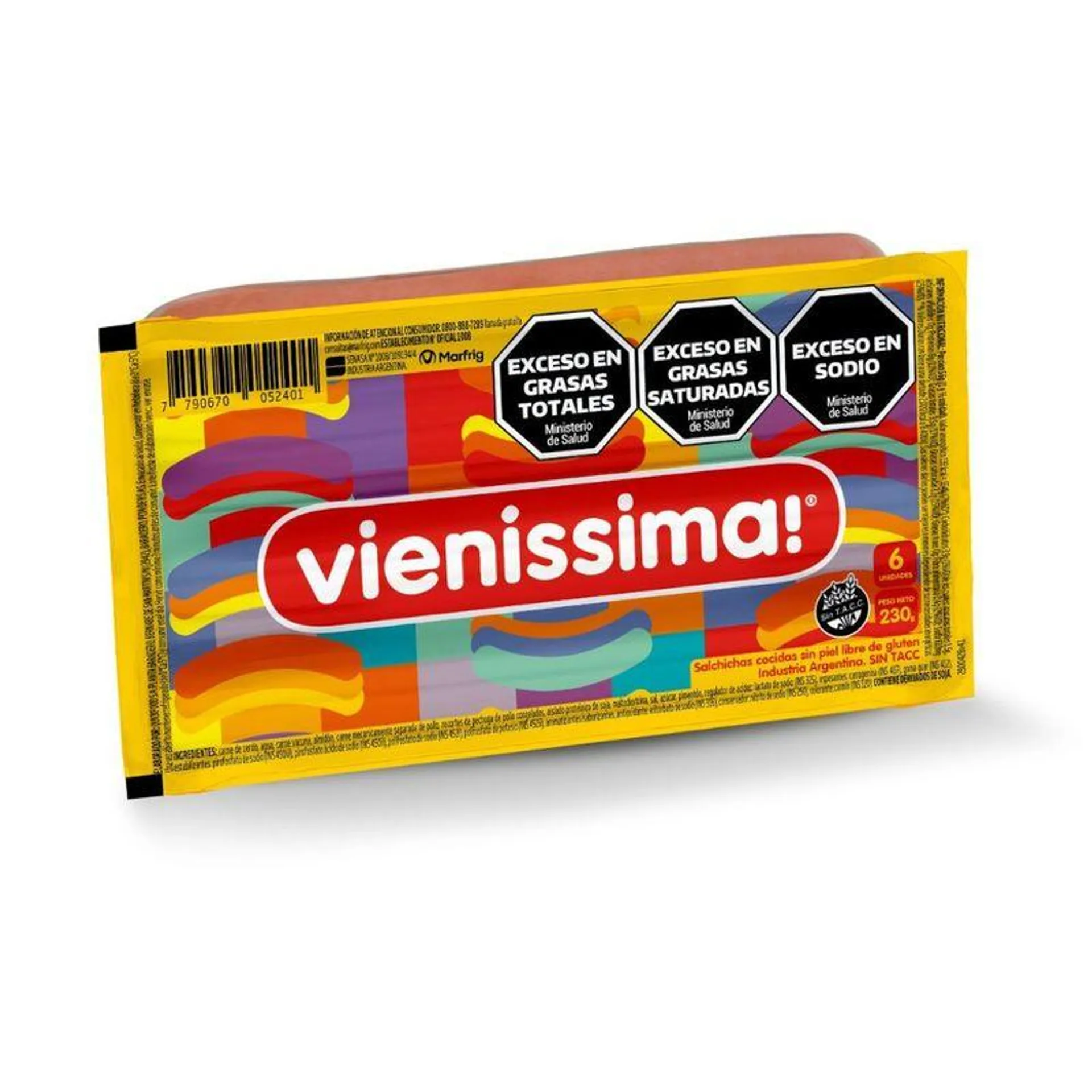 Salchichas X 6 Ud Vienissima 230 Gr.