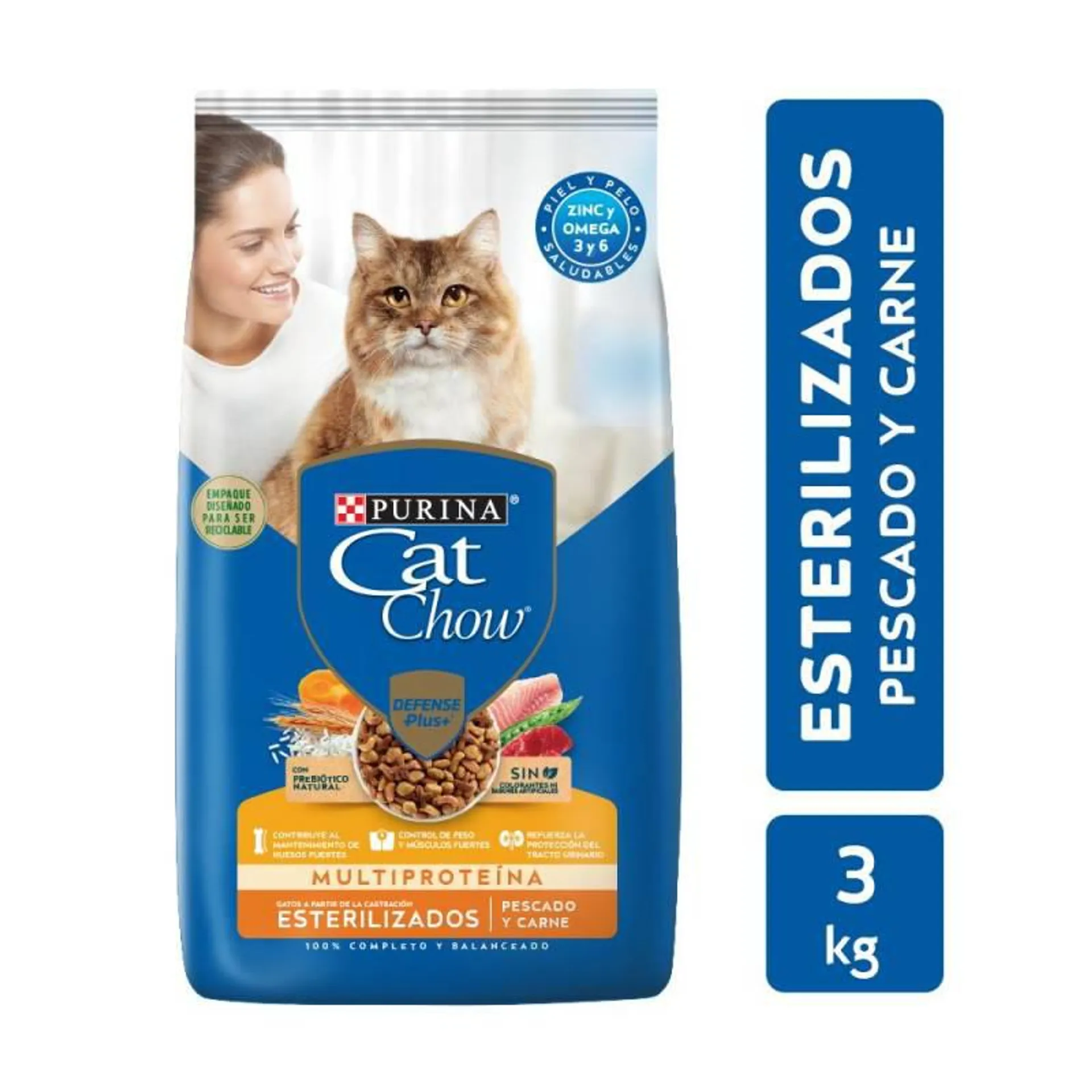 Alimento para Gato Esterilizado Cat Chow x 3 Kg.