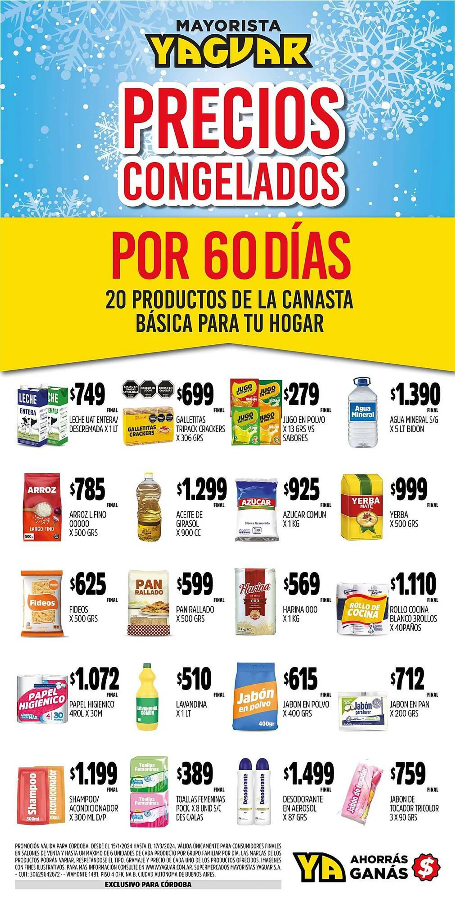 Ofertas de Catálogo Supermercados Yaguar 19 de enero al 17 de marzo 2024 - Página  del catálogo