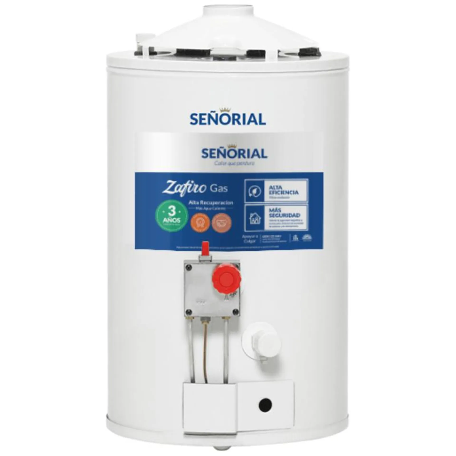 TERMOTANQUE SEÑORIAL 30L A-RECUP. DE PIE-COLGAR CONEXION SUP-INF LINEA ZAFIRO