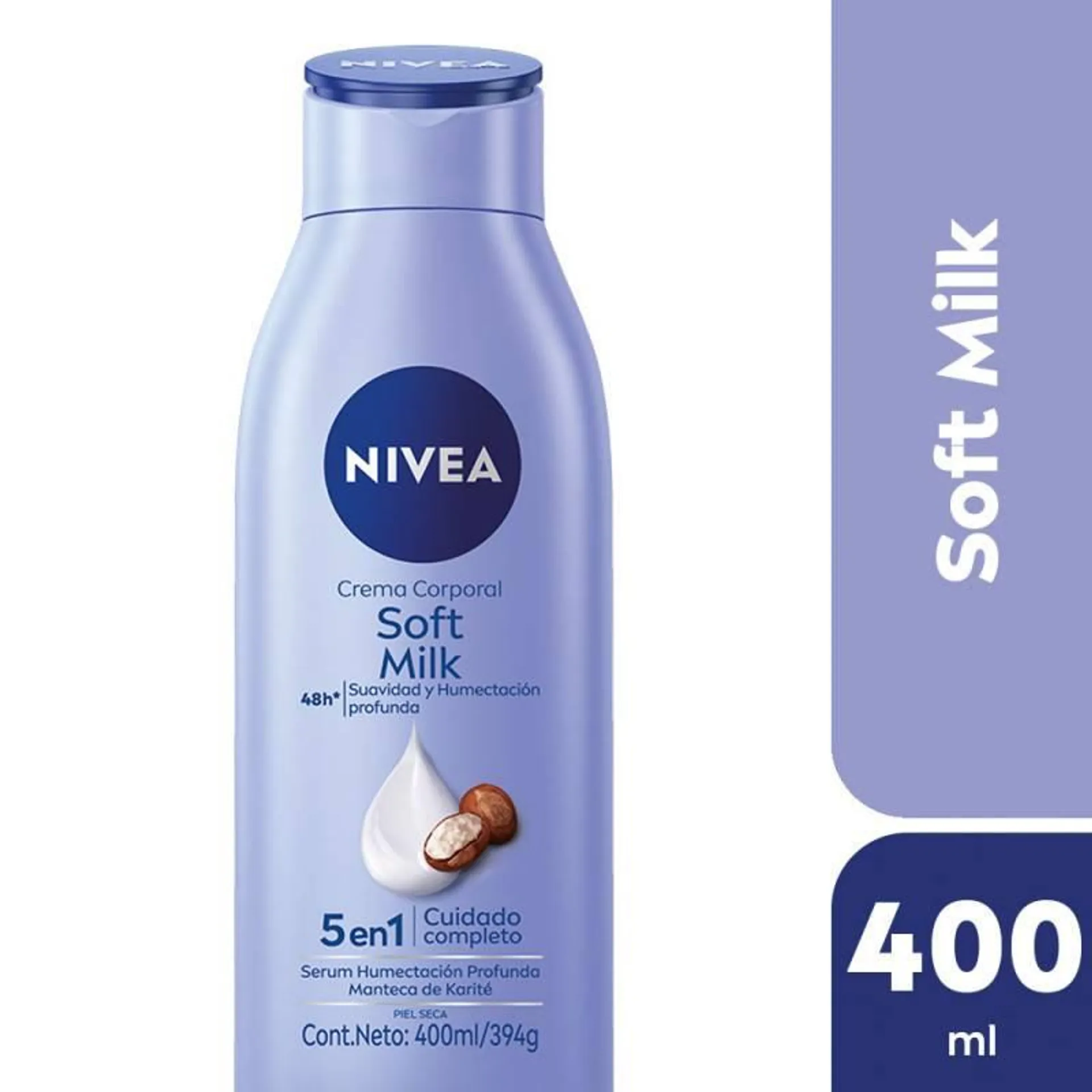 Crema Corporal Soft Milk 5 en 1 Nivea x 400 Un.