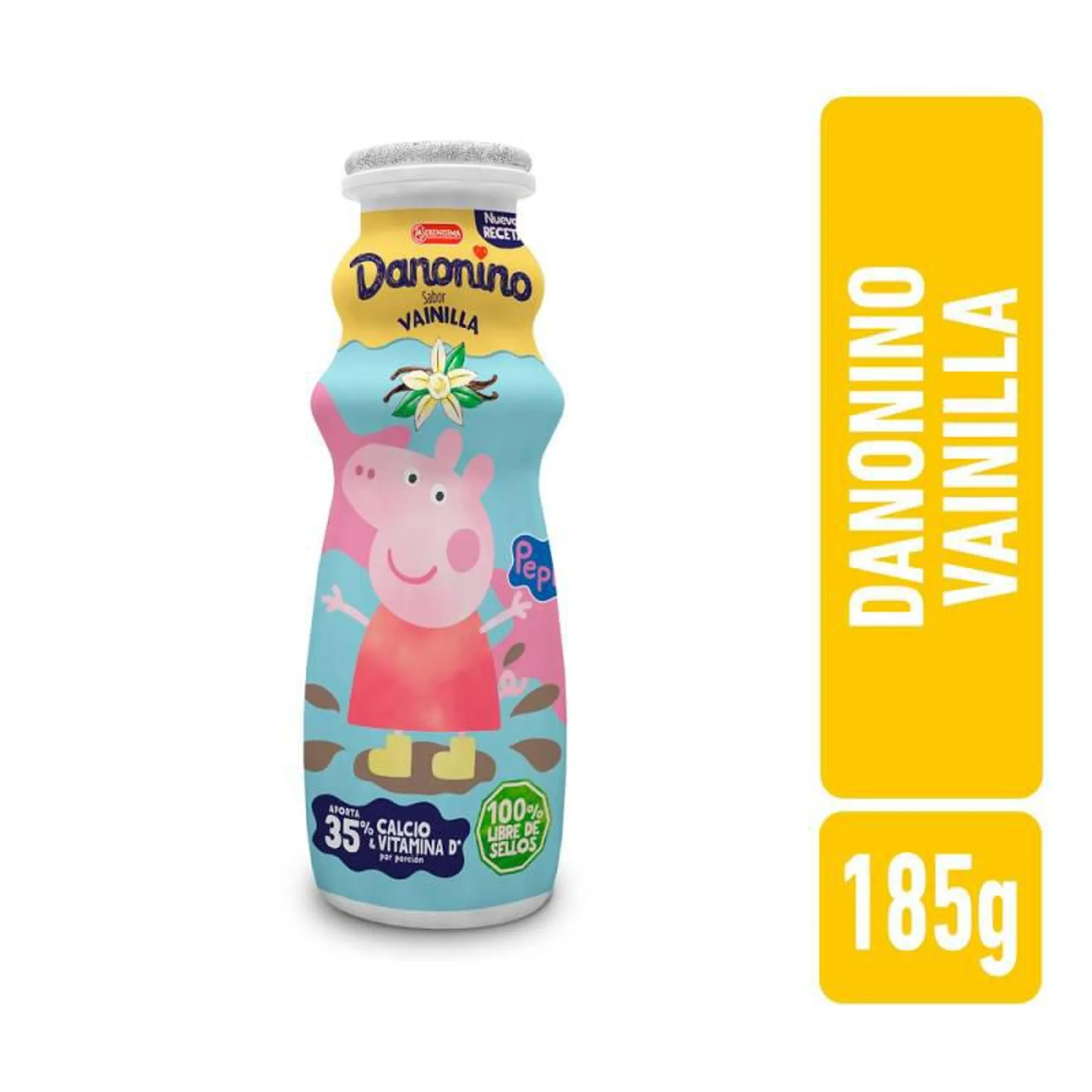 Yogur Entero Bebible Vainilla Botellita Danonino x 185 g.