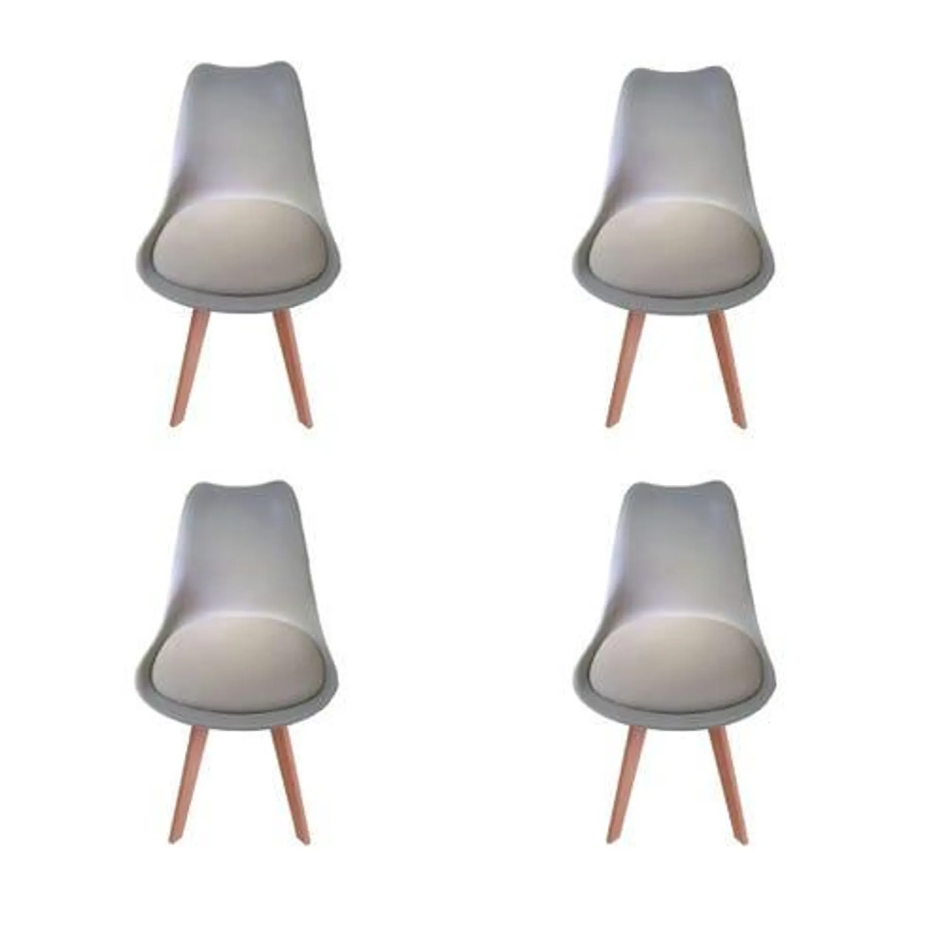 Silla Eames new tower acolchonada beige x 4 unidades