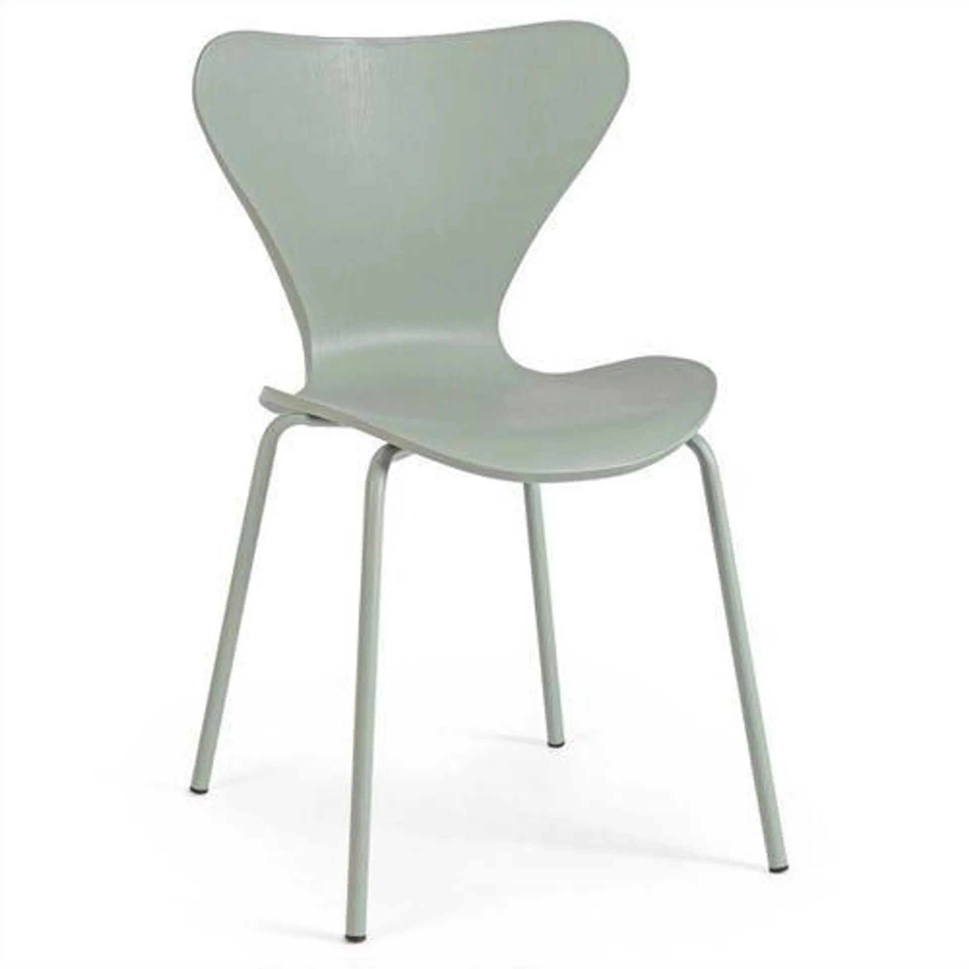 Silla Jacob de comedor verde patas metal Makom