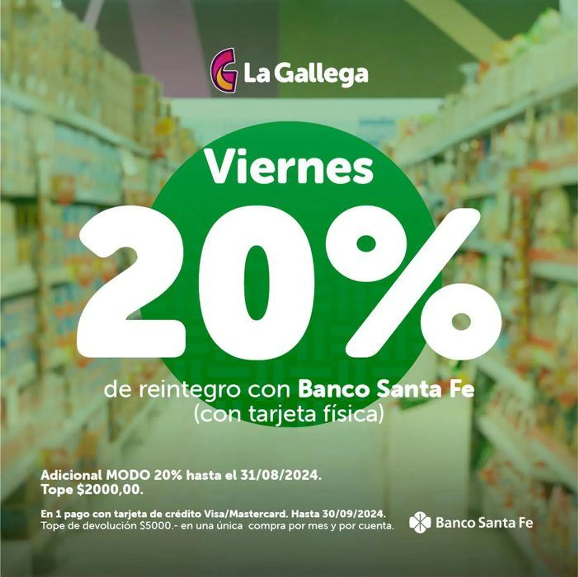 Viernes 20% de reintegro con Banco Santa Fe - 1