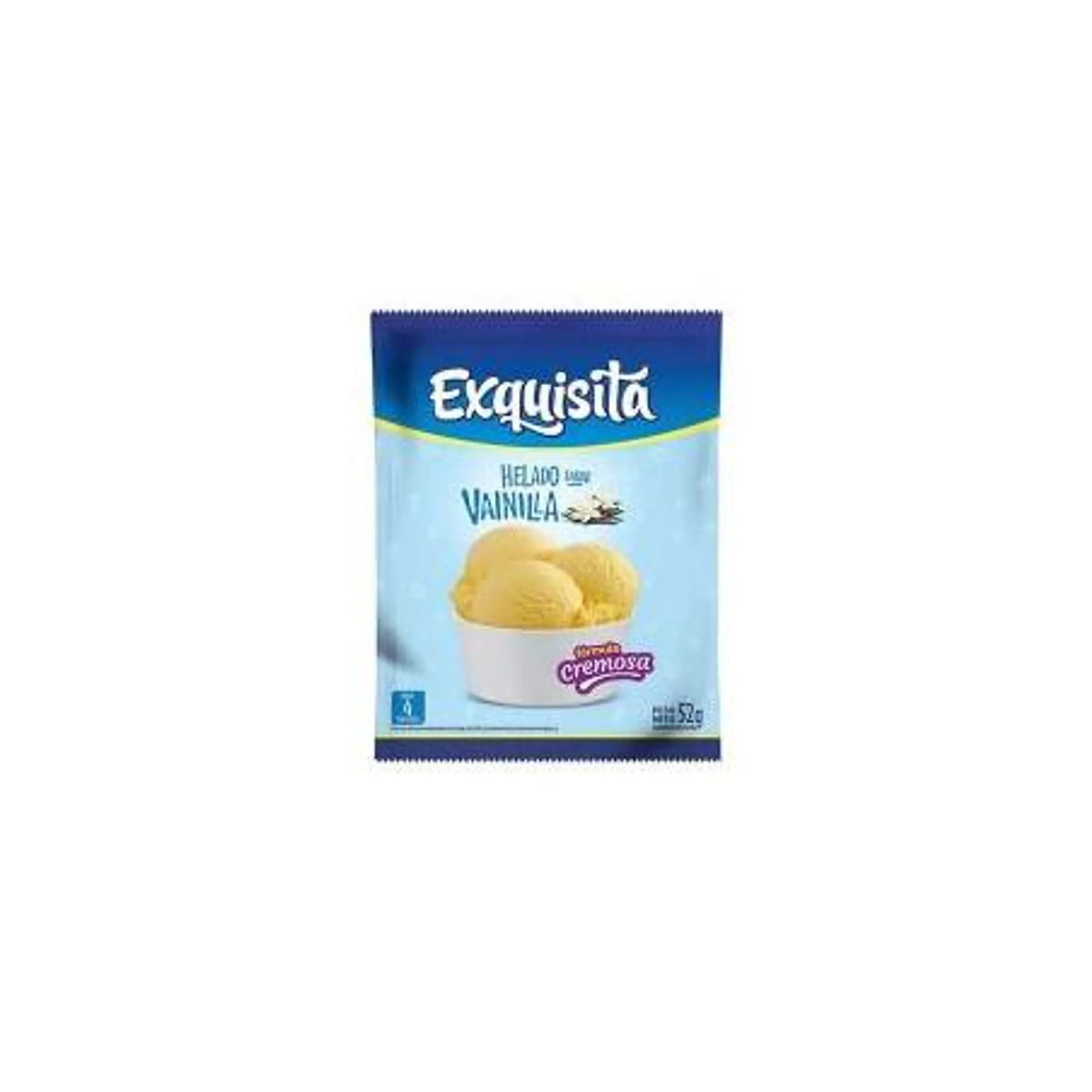 HELADO P/PREPAR EXQUISITA VAINILLA 52 GRS