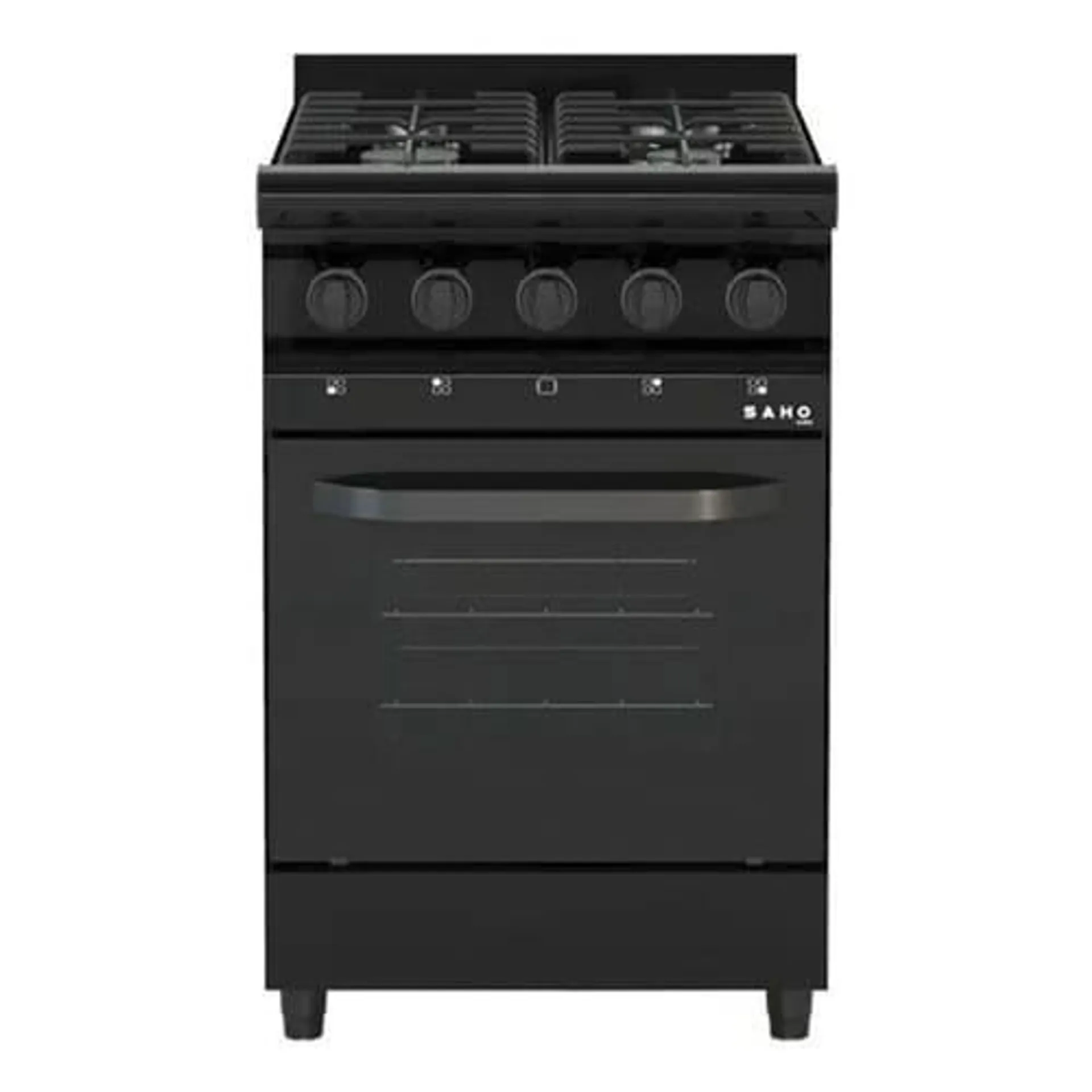 Cocina Morelli 180000-1 55Cm Negra Multigas Rejilla Alambre Enlozada