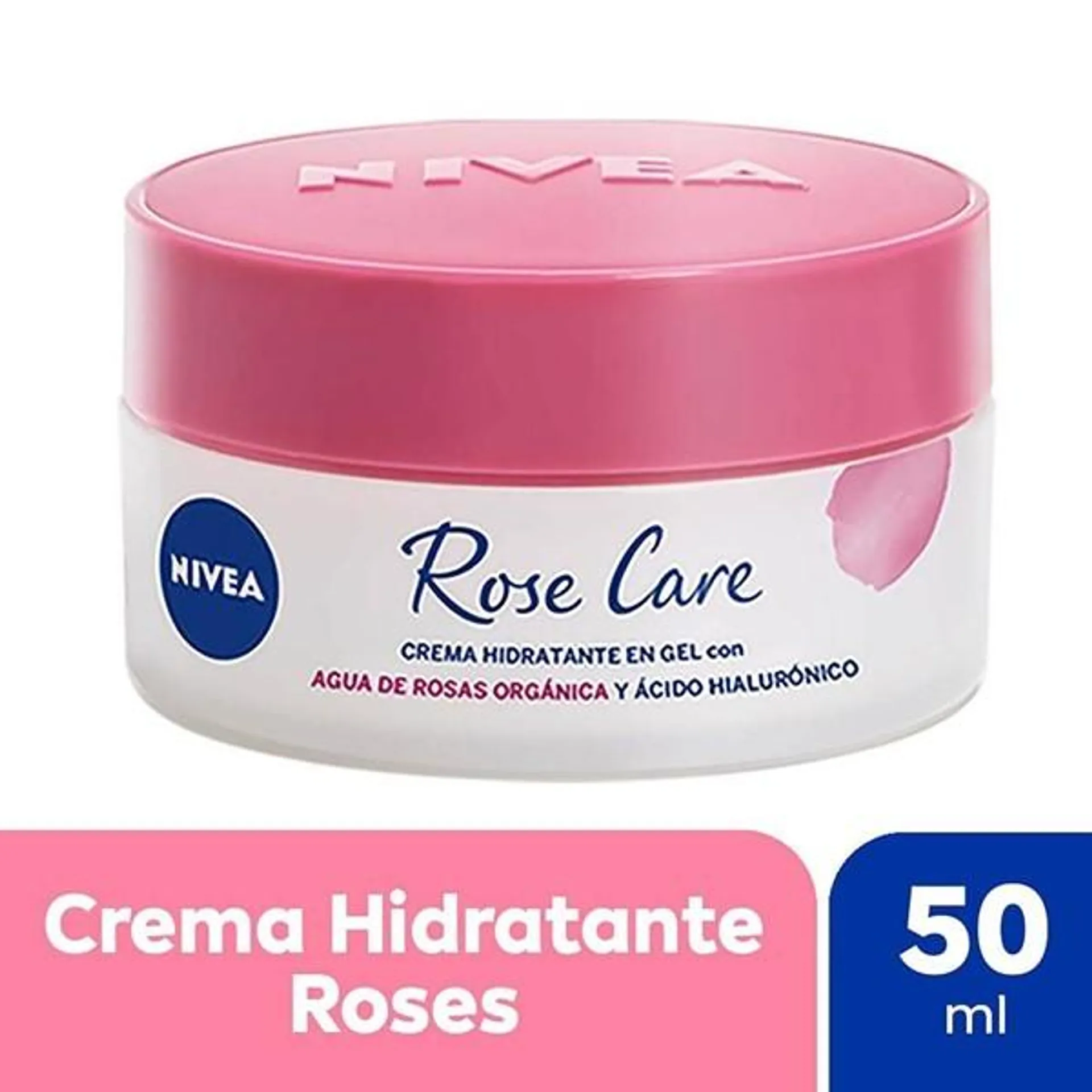 Nivea Crema Facial Hidratante en Gel Rose Care Para Todo Tipo de Piel 50 ml