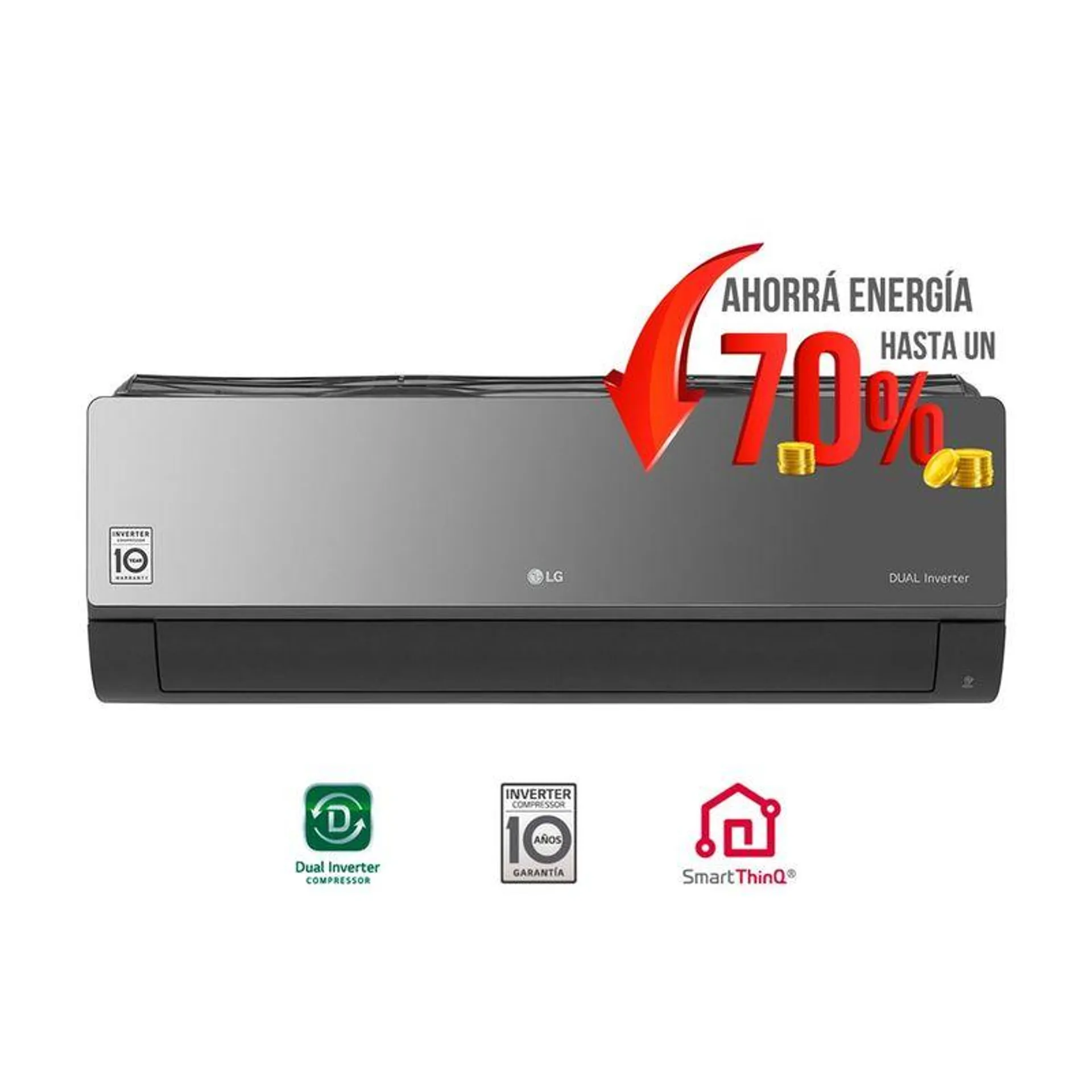 Aire Acondicionado Lg Split 3520W Artcool Dual Inv S4-W12Jarpa