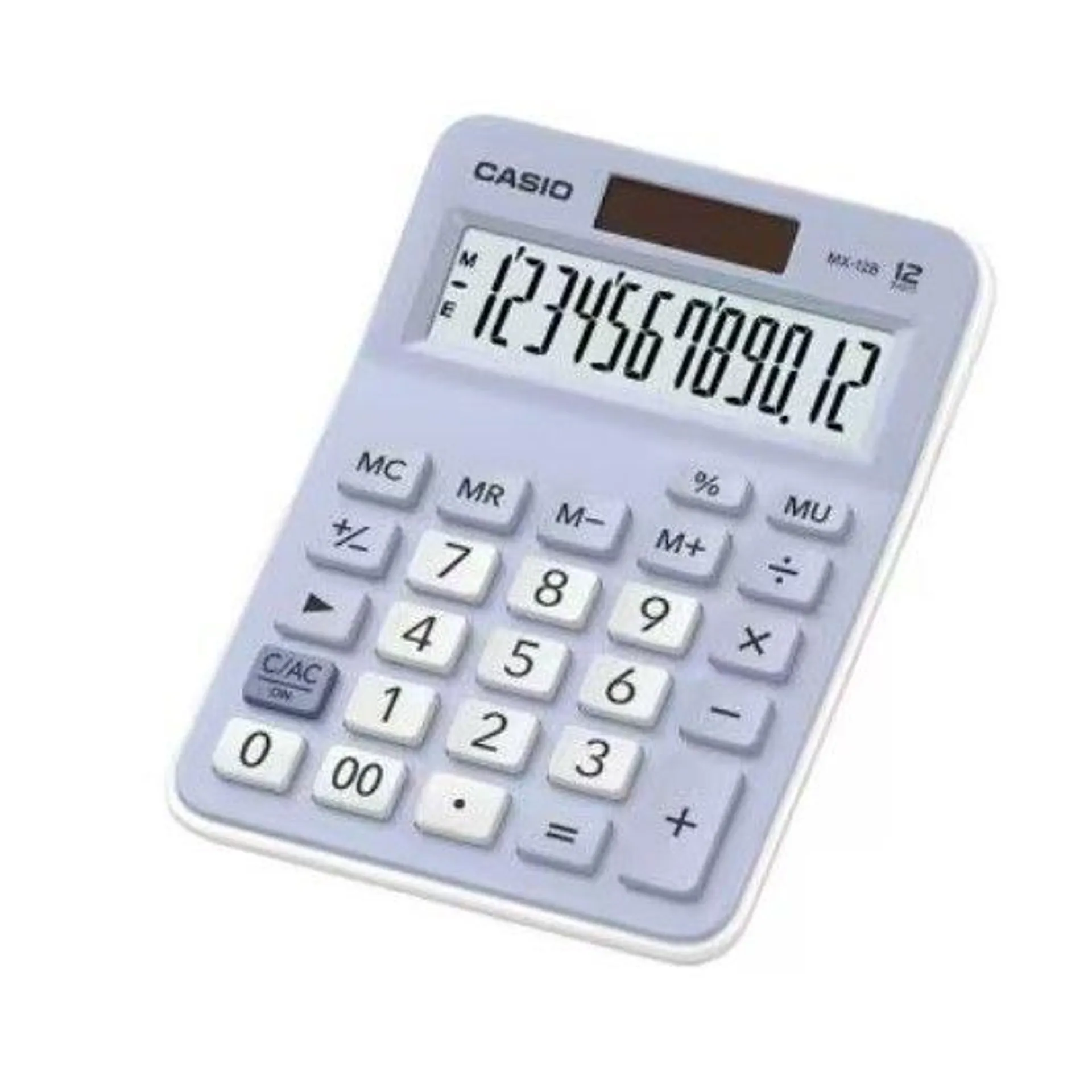 CASIO CALCULADORA MX-12B-LB ESCRITORIO 12 DIG DISP EXTRA GRANDE CELESTE