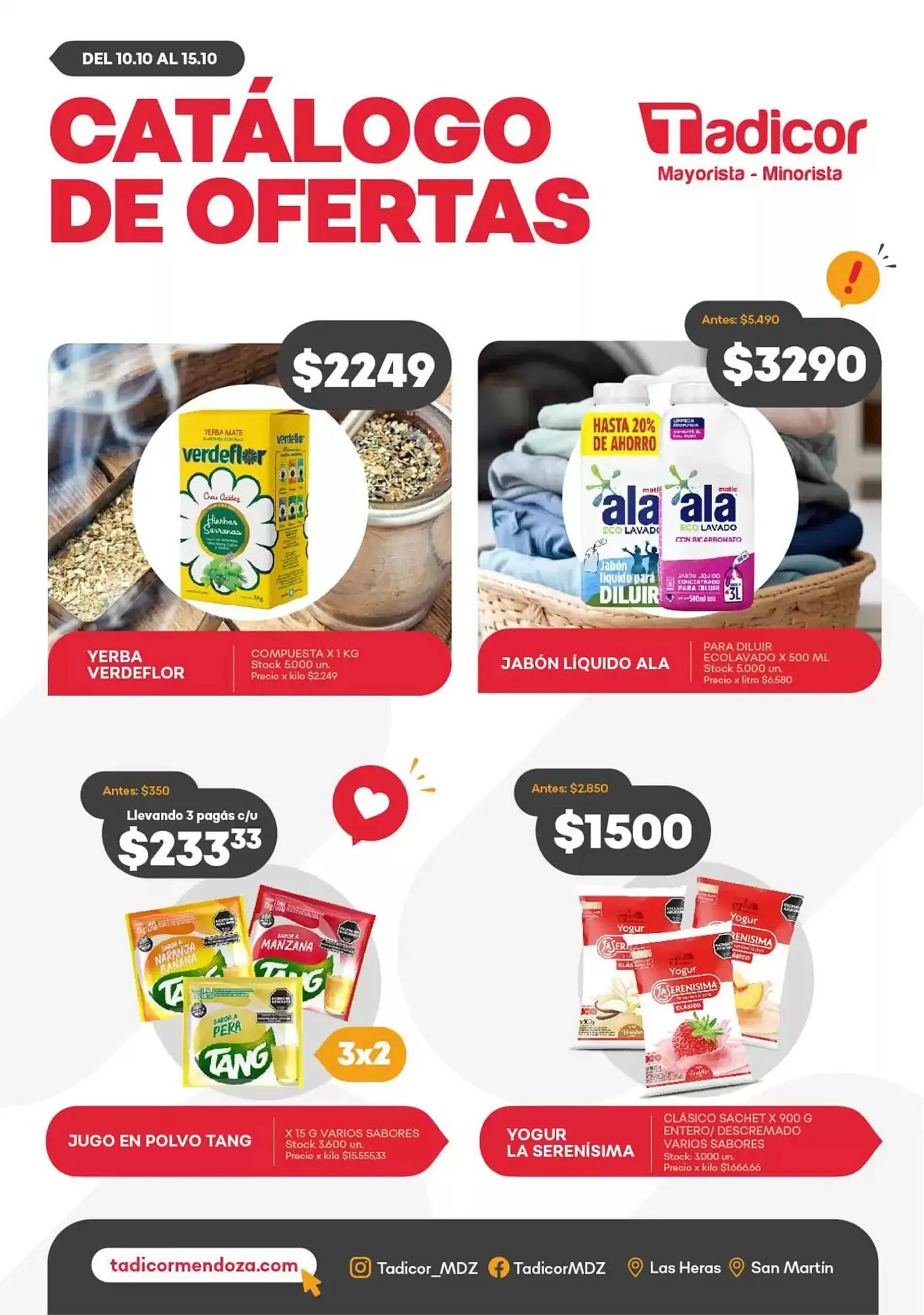 Ofertas de Catálogo Supermercados Tadicor 10 de octubre al 24 de octubre 2024 - Página 1 del catálogo