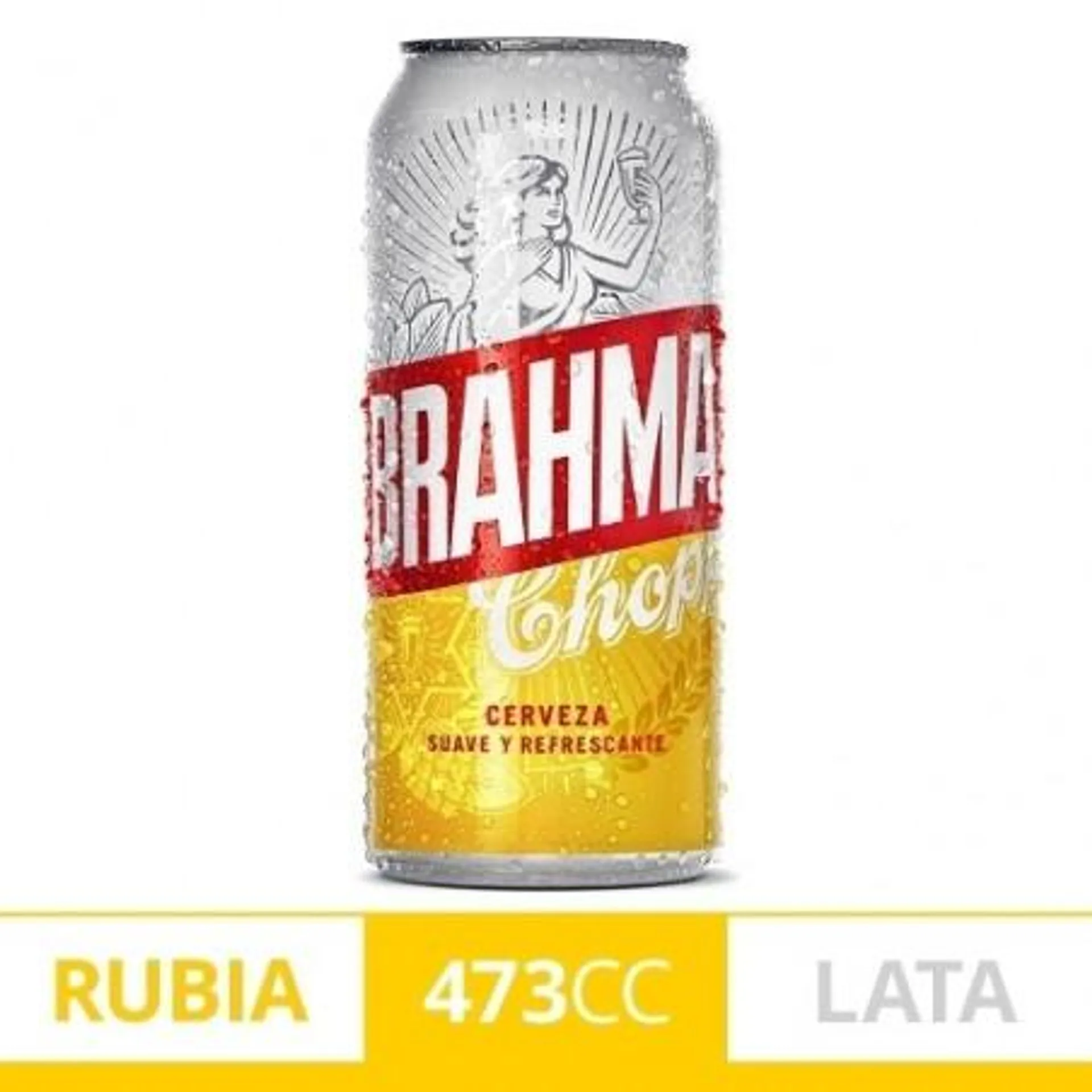 CERVEZA BRAHMA LATA 473 CC.