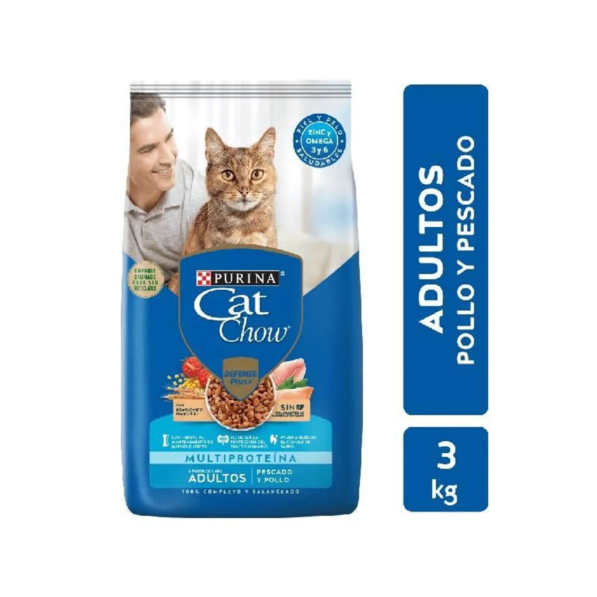 Alimento para Gato Adulto Pescado Cat Chow x 3 Kg.