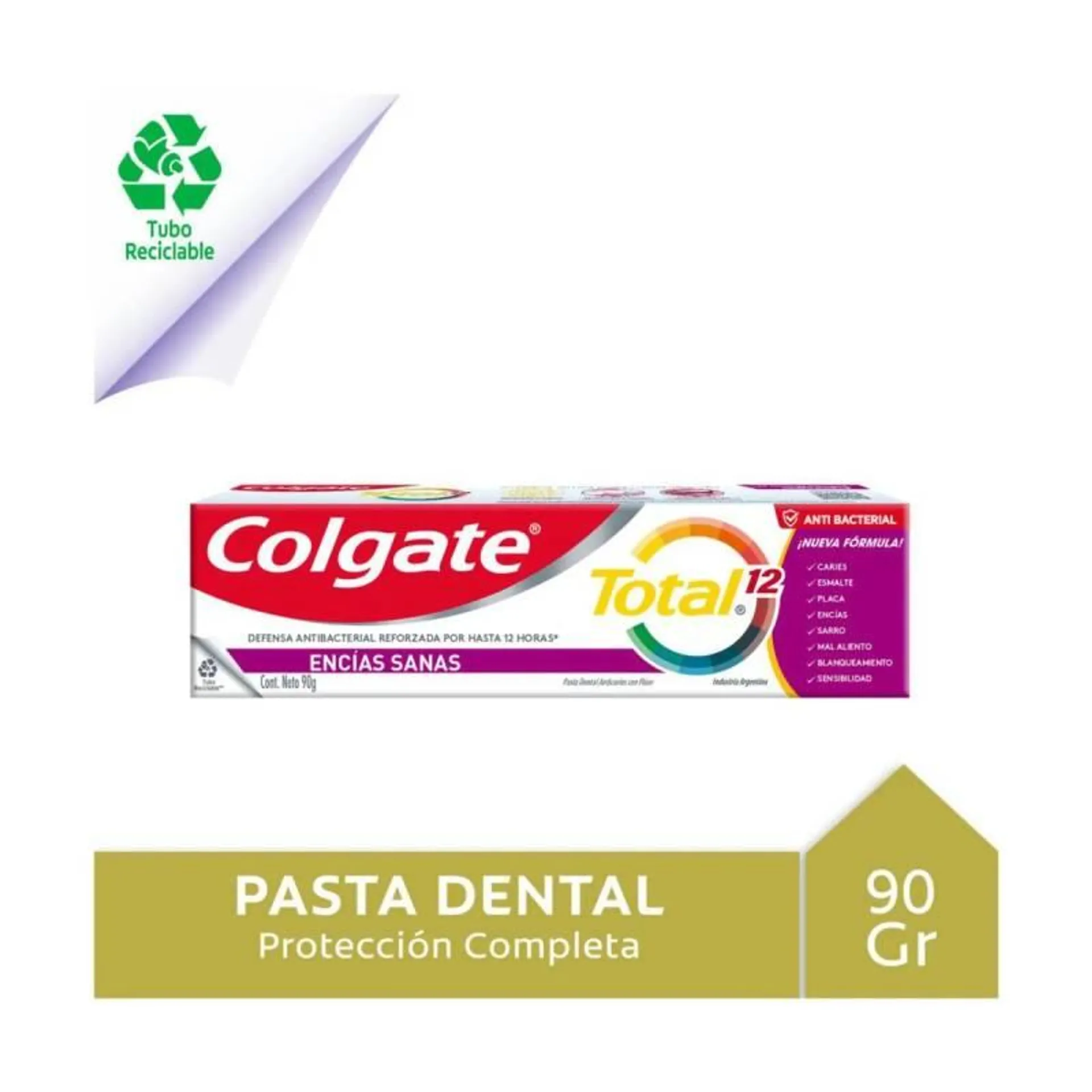 Crema Dental Total 12 Encias Sanas Colgate x 90 g.