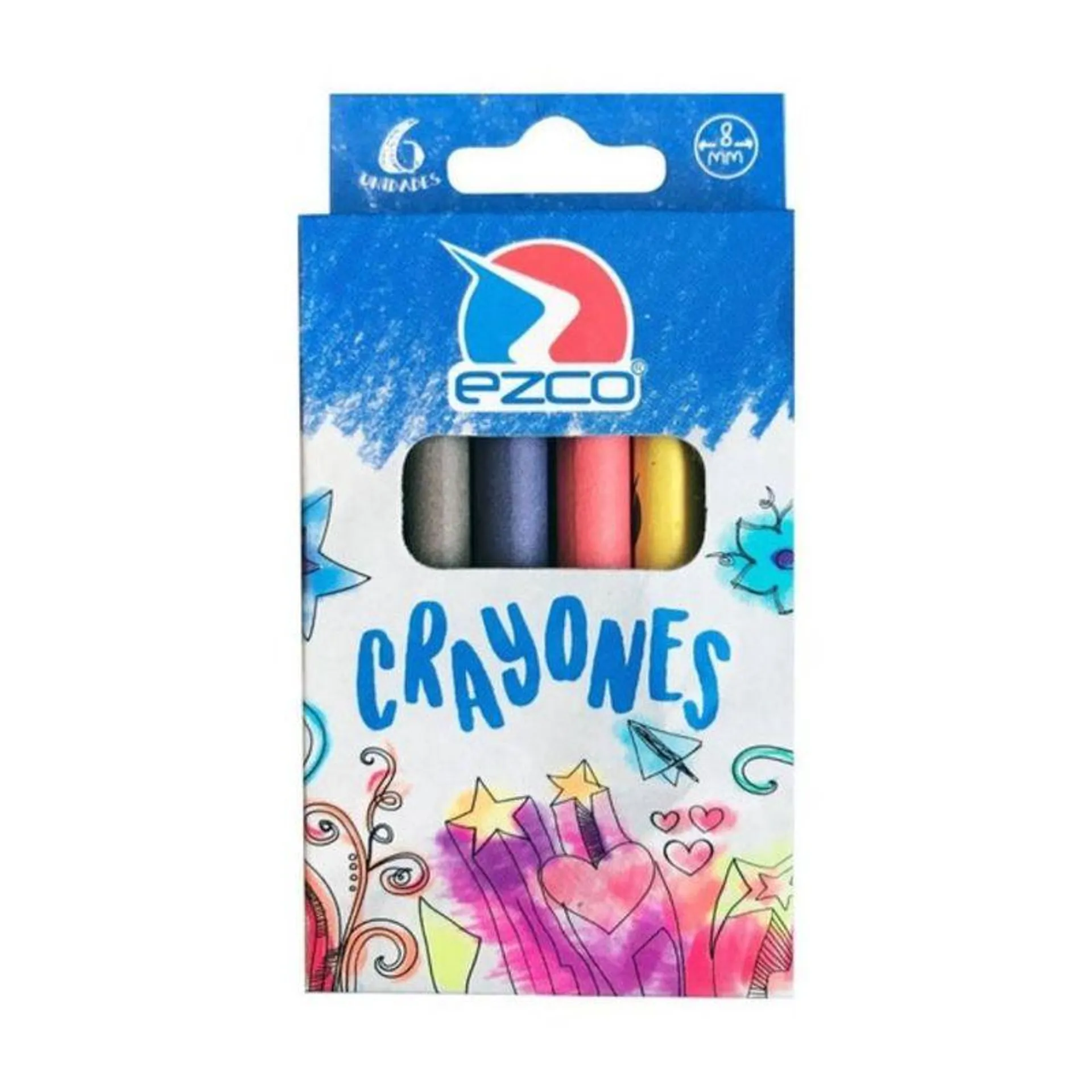 CRAYONES EZCO JUMBO X 6 U