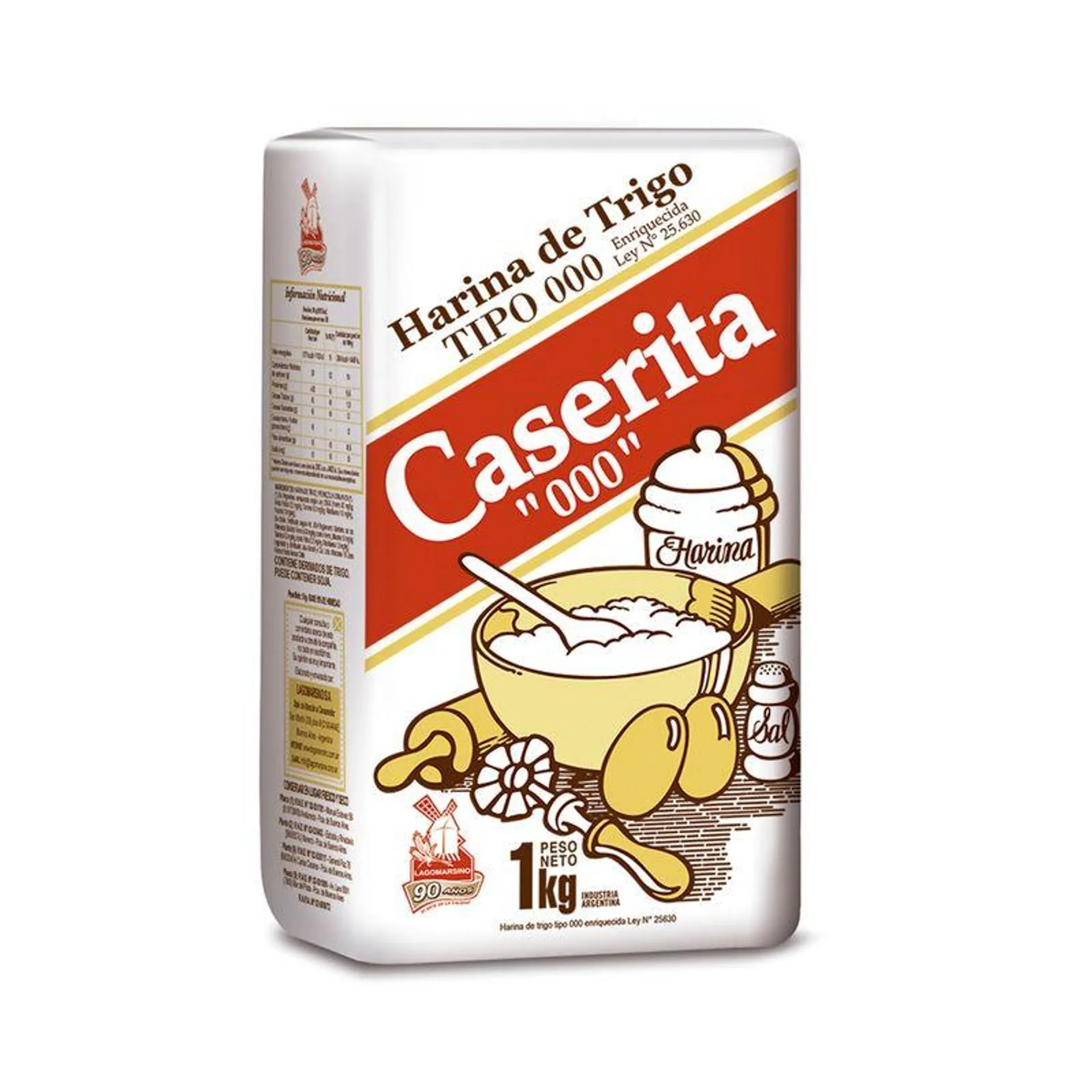 Harina de Trigo 000 Caserita x 1 kg