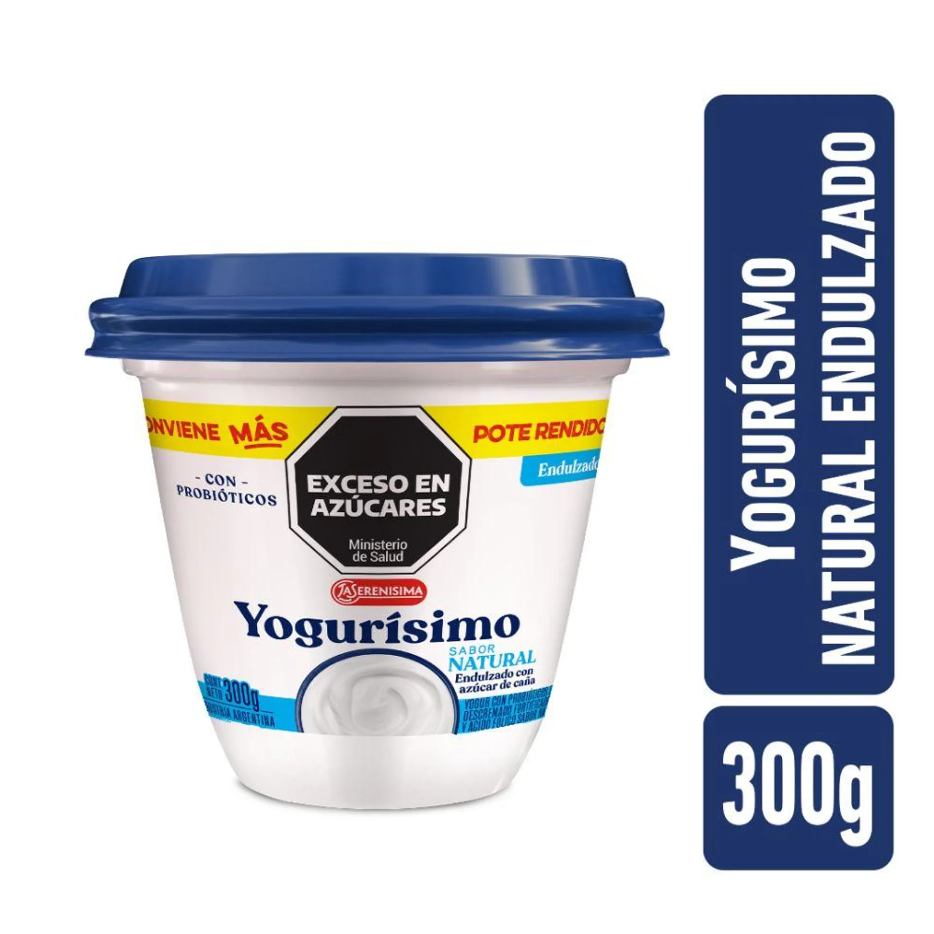 Yogur Natural Endulzado Yogurisimo 300 Gr.