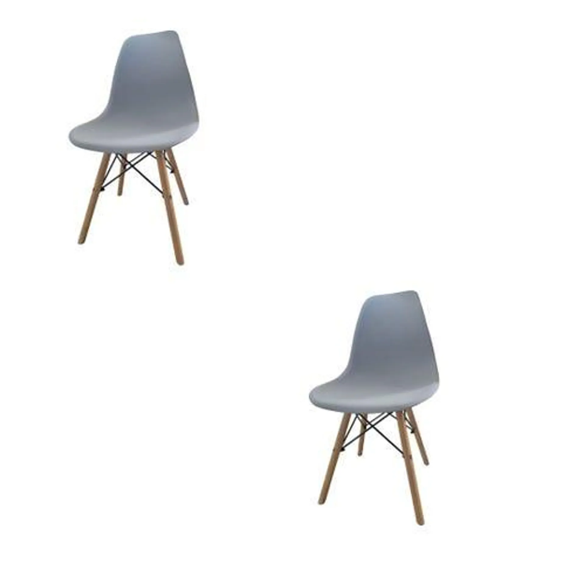 Silla Eames ideal comedor living gris x 2 unidades