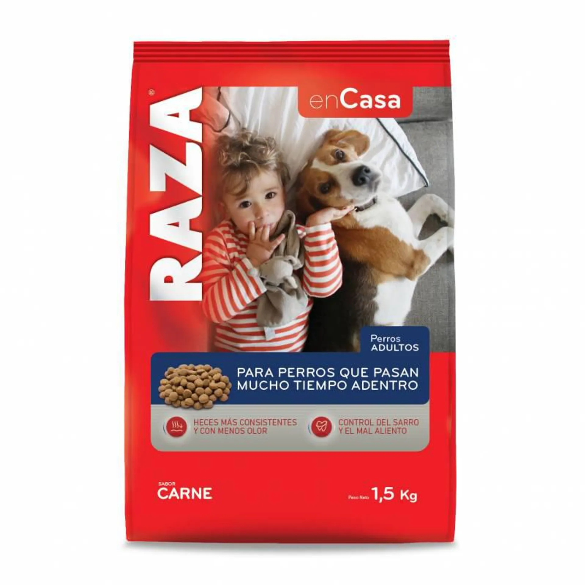 Alimento para Perro Adulto en Casa Carne Raza x 1,5 Kg.