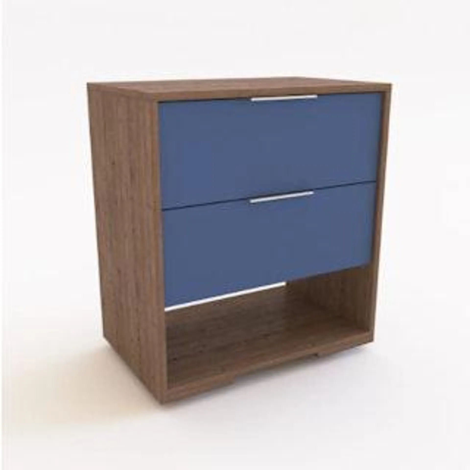 Mesa Luz Delos Dld01Rdac 2C 60X55X35 Roble Davos Marrón Trufa/Azul Cósmico