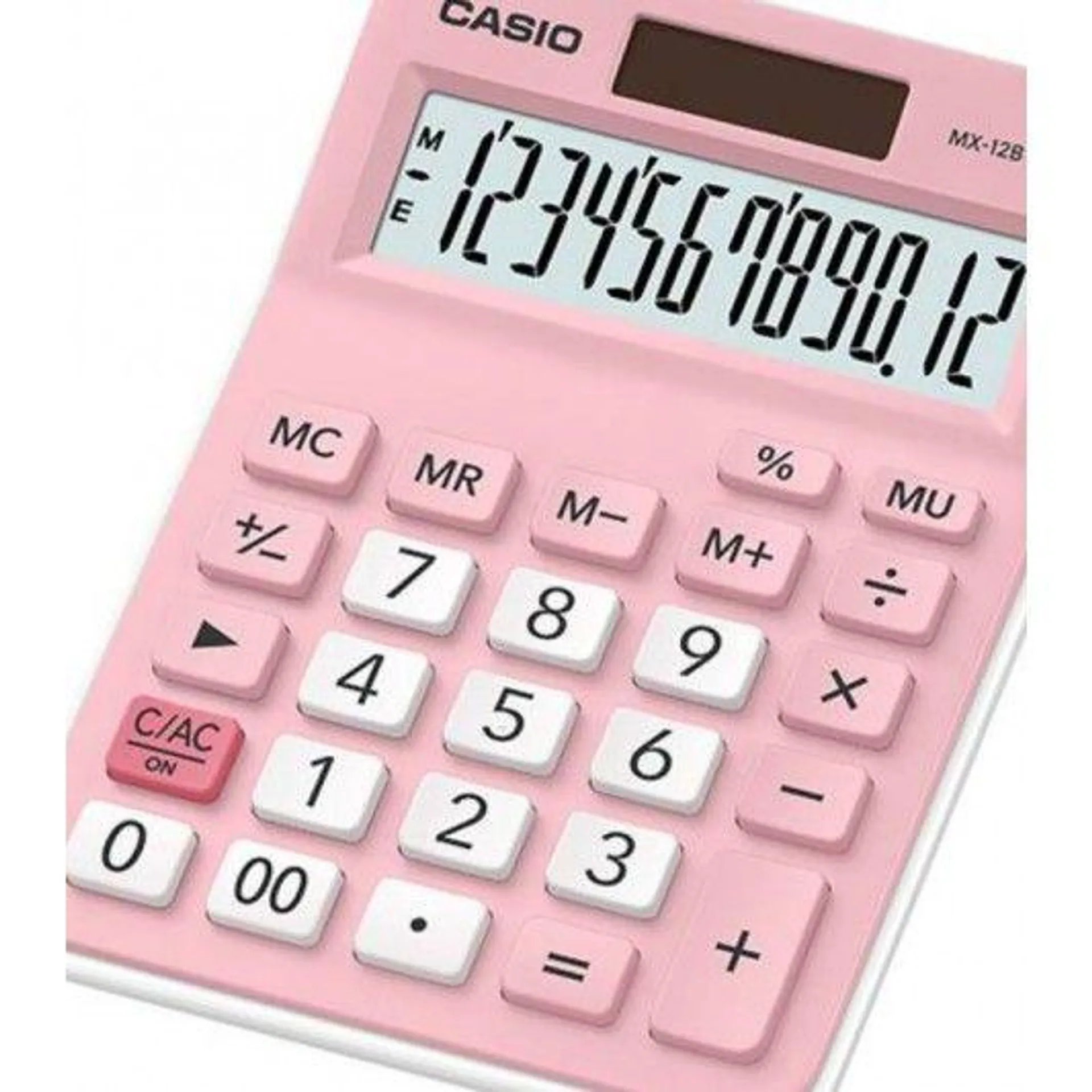 CASIO CALCULADORA MX-12B-PK ESCRITORIO 12 DIG DISP EXTRA GRANDE ROSA