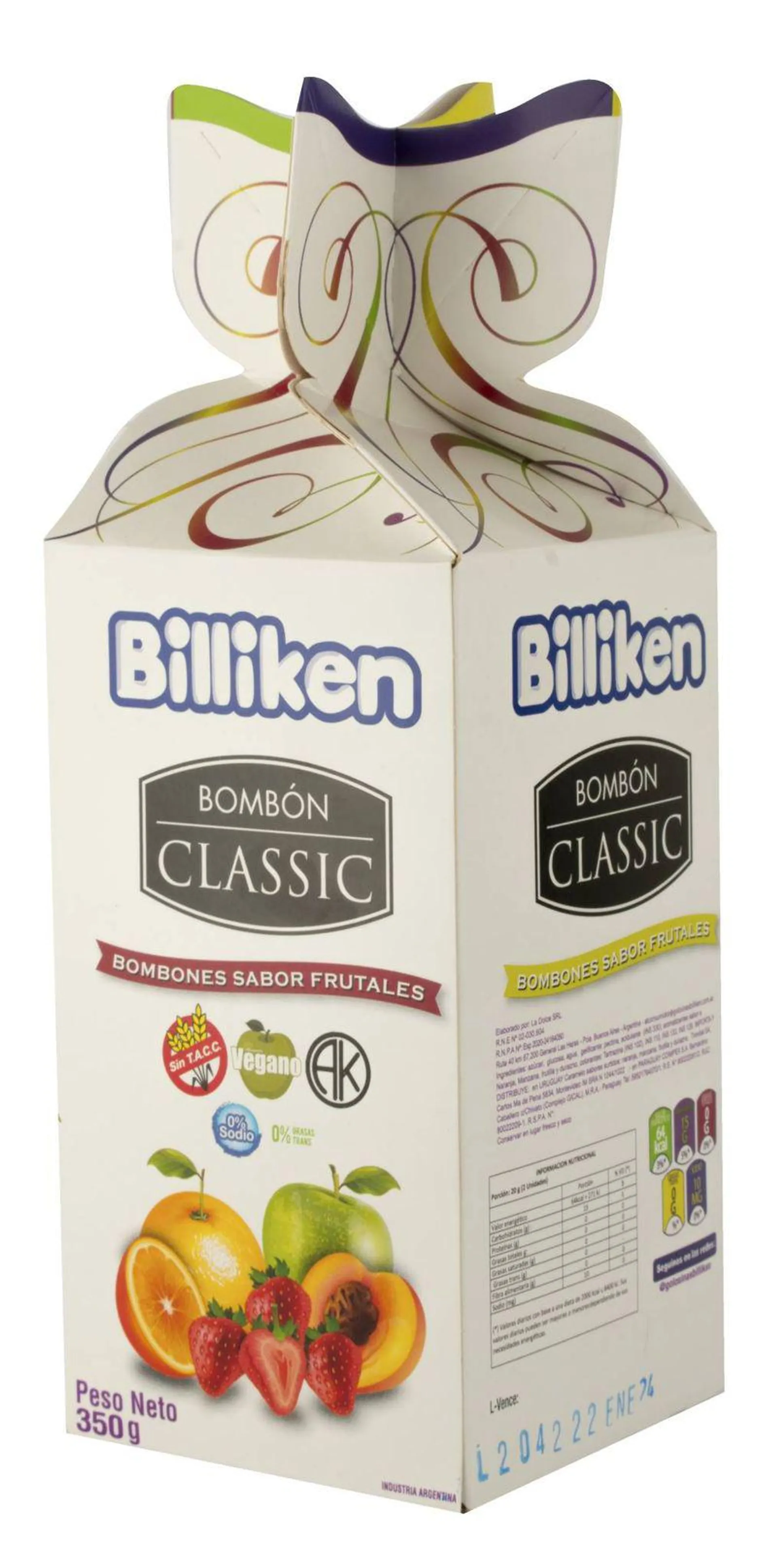 Bombones Billiken Fruta 350g