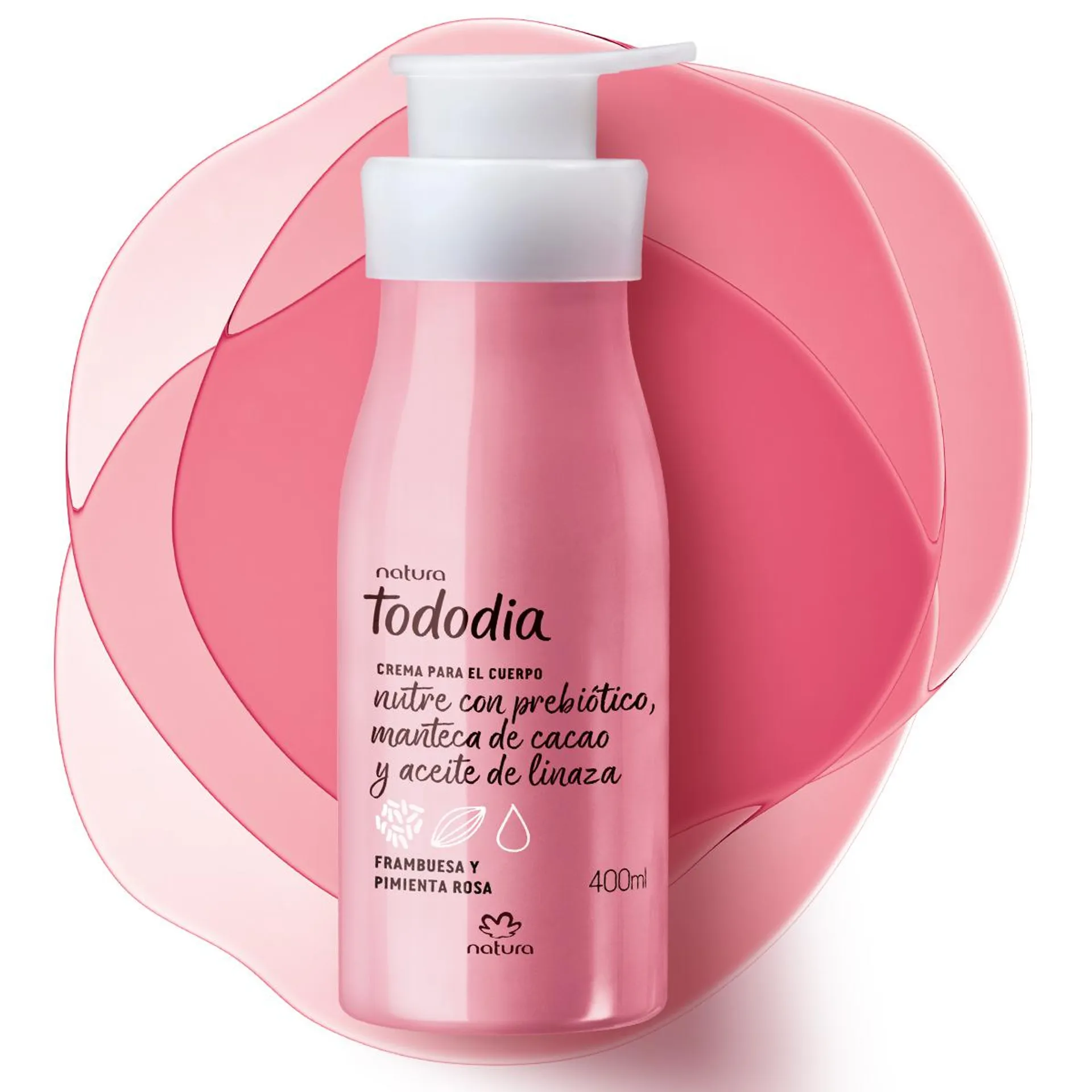 Crema Nutritiva para el Cuerpo Tododia Frambuesa y Pimienta Rosa