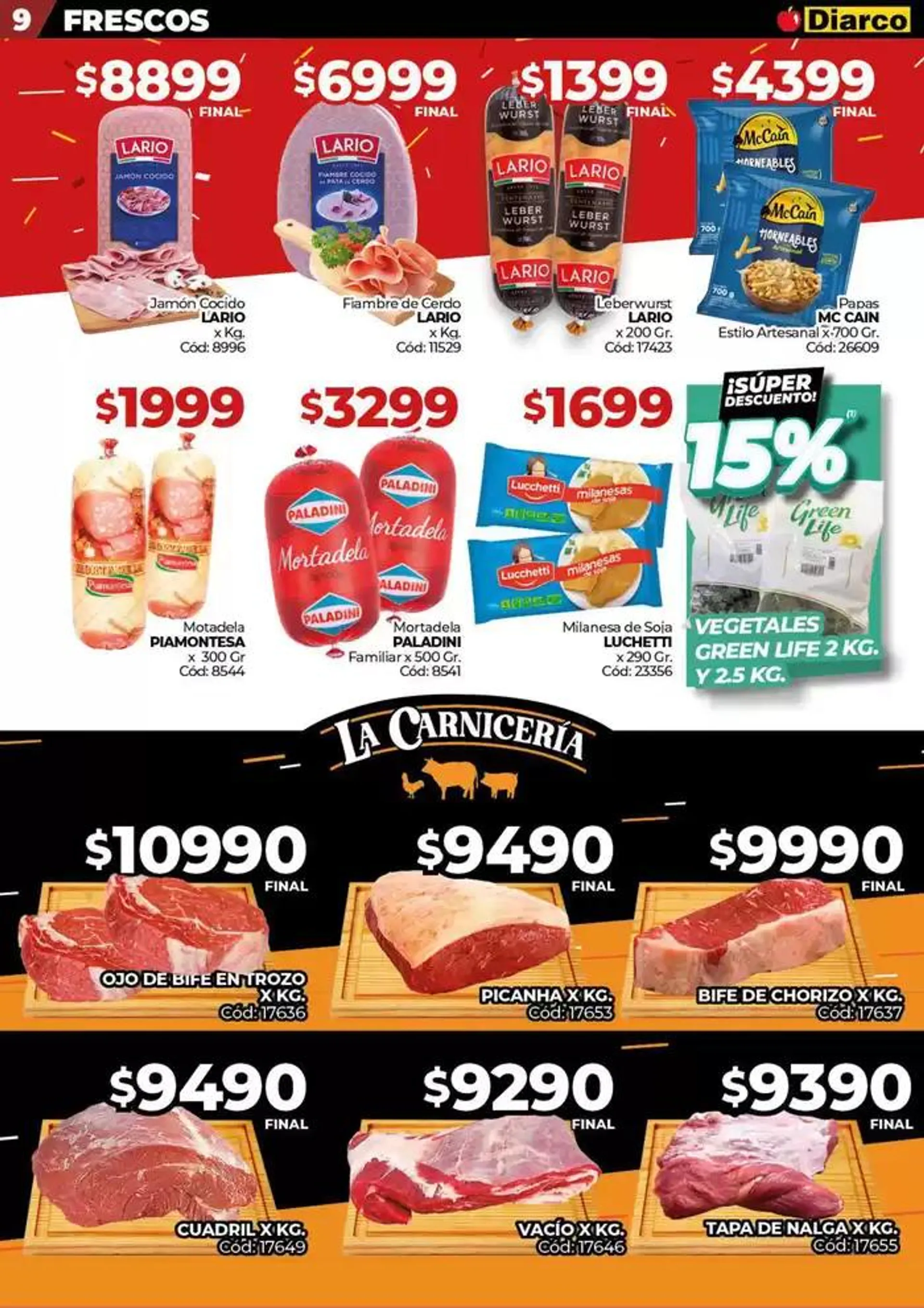 Ofertas de Diarco Ofertas Sur 30 de septiembre al 6 de octubre 2024 - Página 9 del catálogo