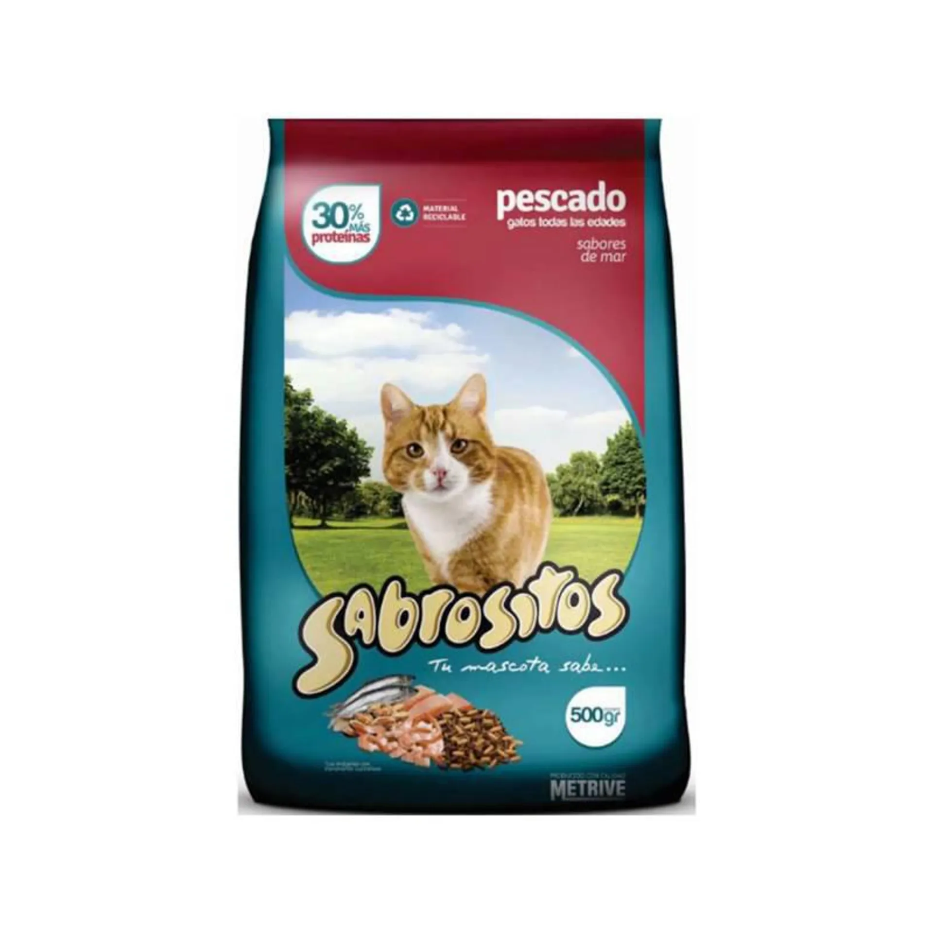 Alimento para Gato Pescado Sabrositos x 500 g.