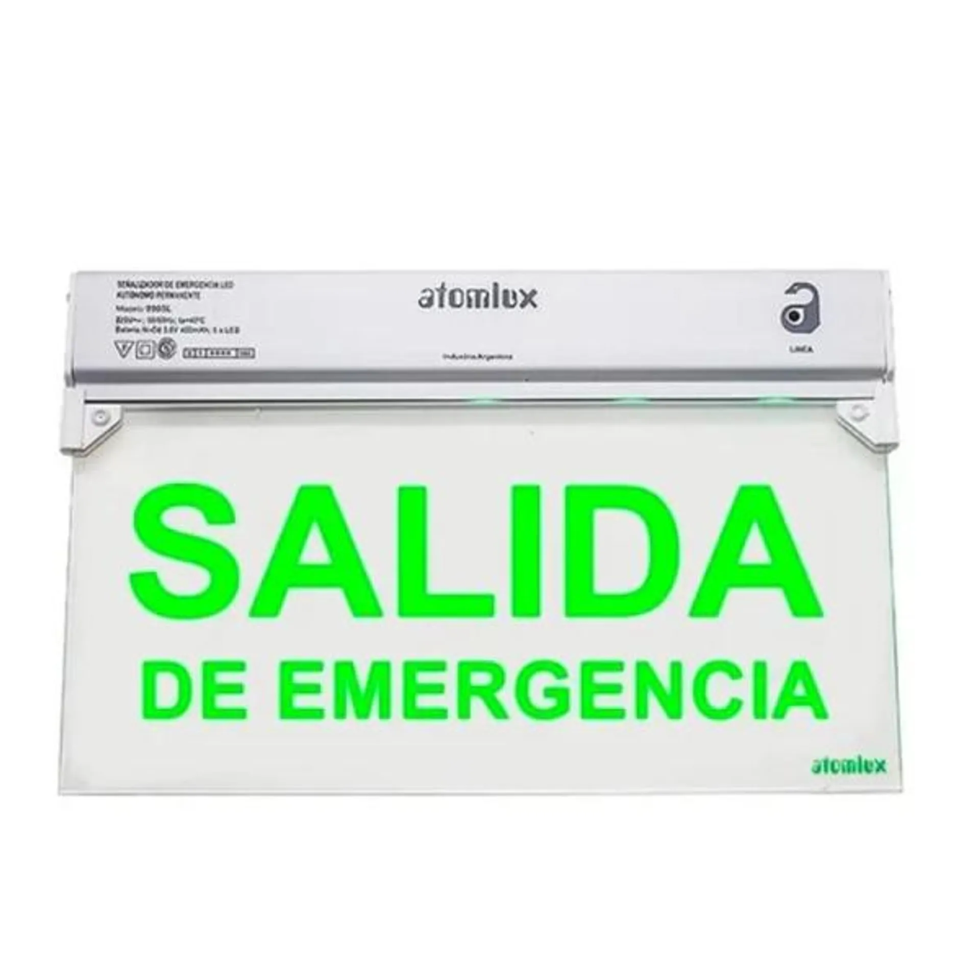 Cartel De Salida De Emergencia Luminoso A Leds Atomlux