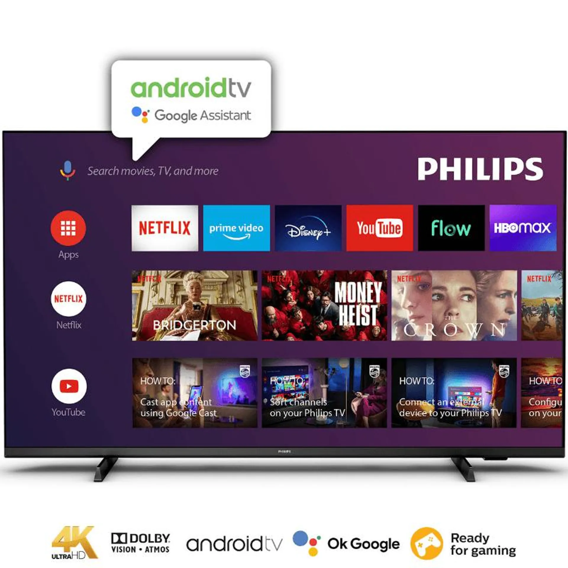 ANDROID TV PHILIPS 50- 4K UKTRA HD 50PUD7406-77