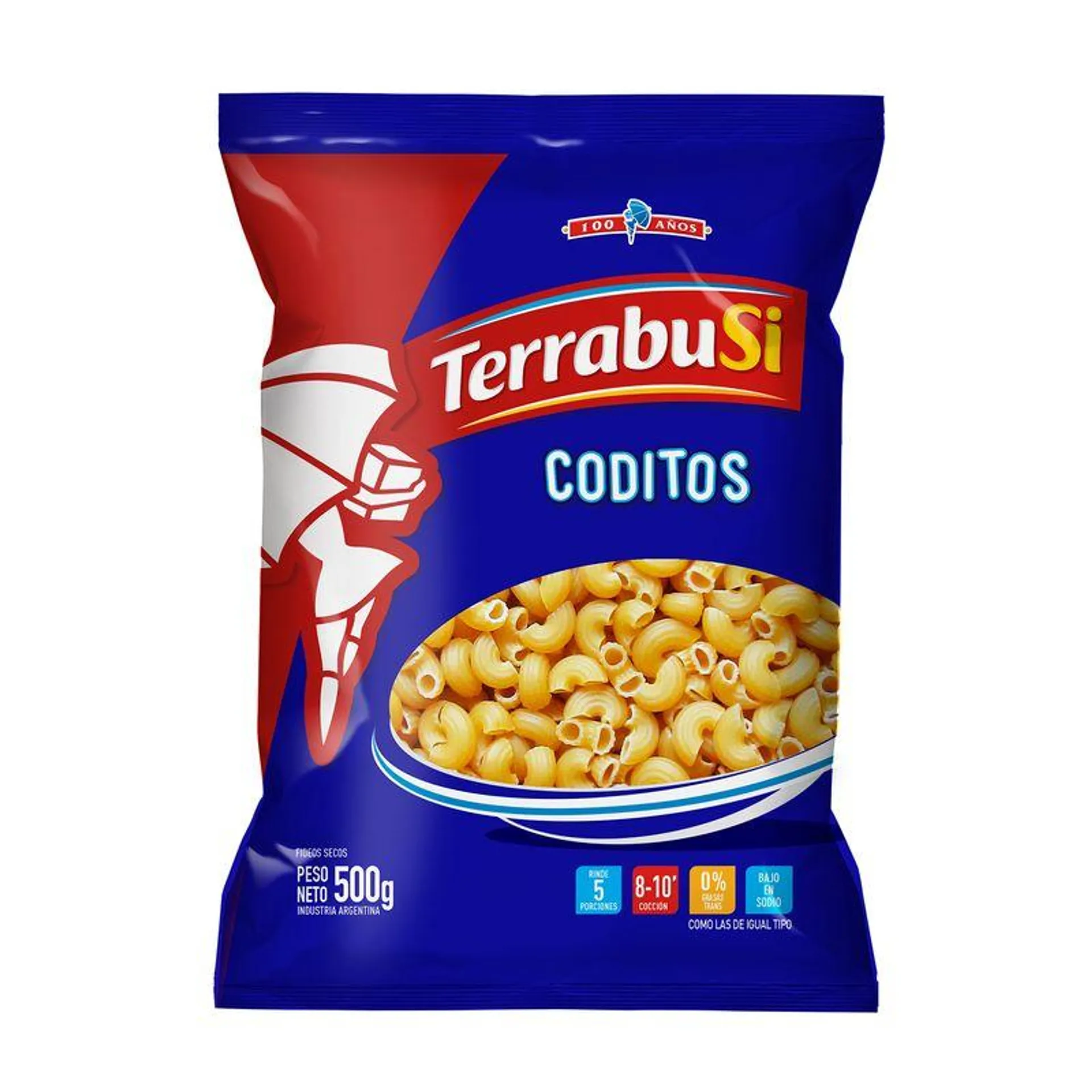 Fideos coditos Terrabusi 500 g.