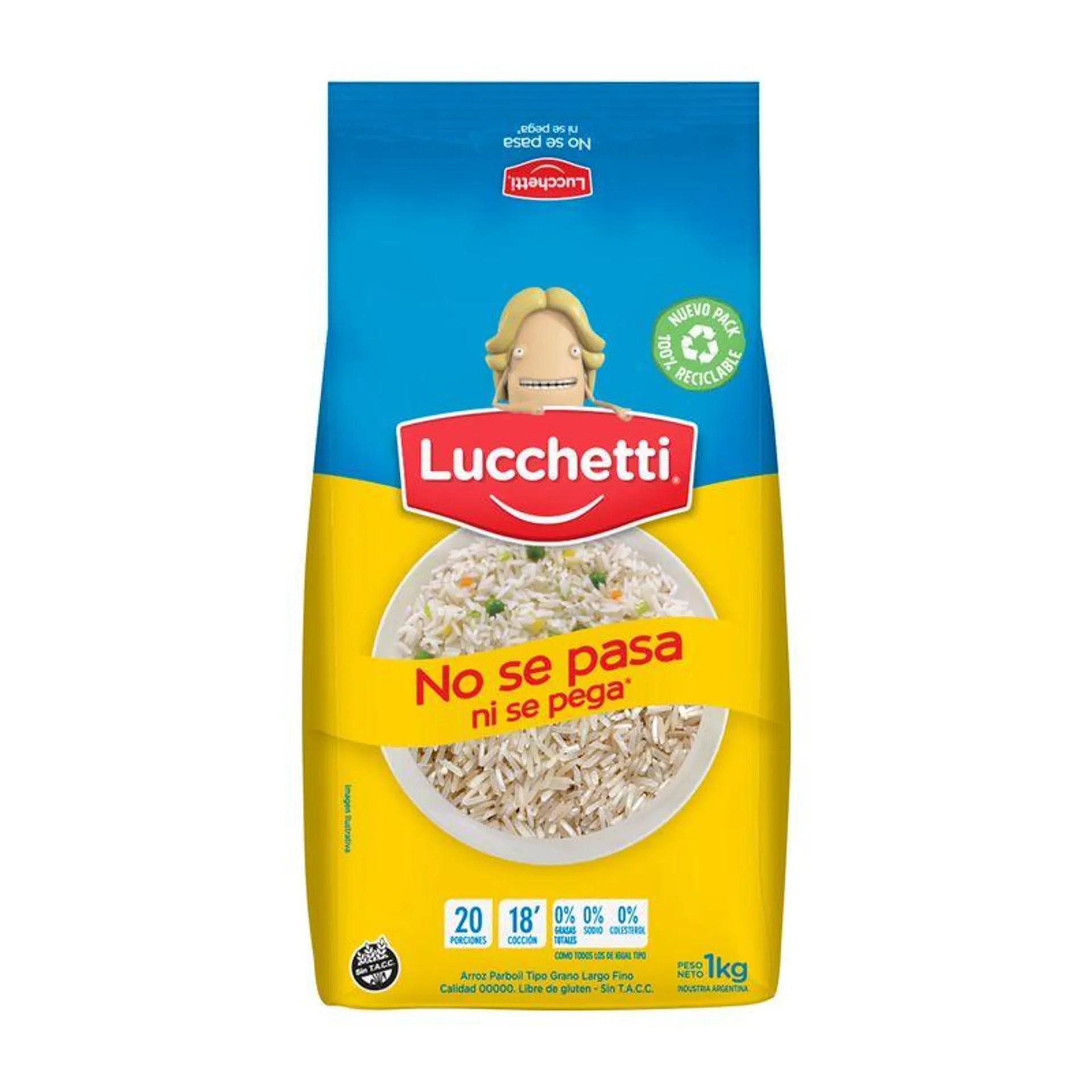 Arroz parboil Lucchetti 1 kg.