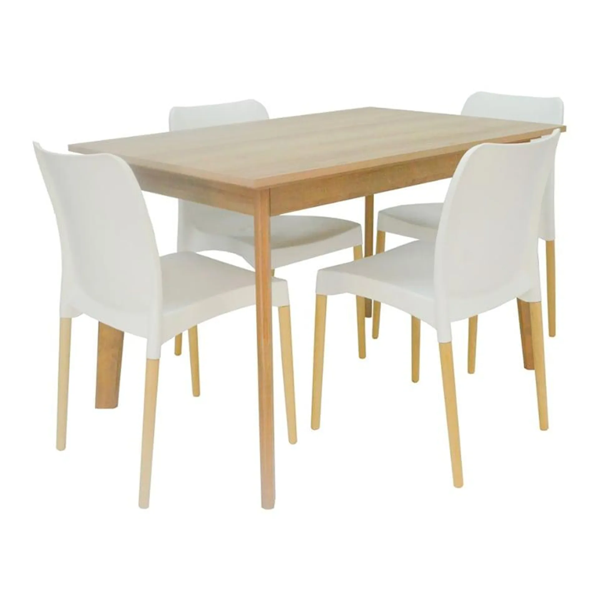 Juego de comedor mesa rectangular 4 sillas