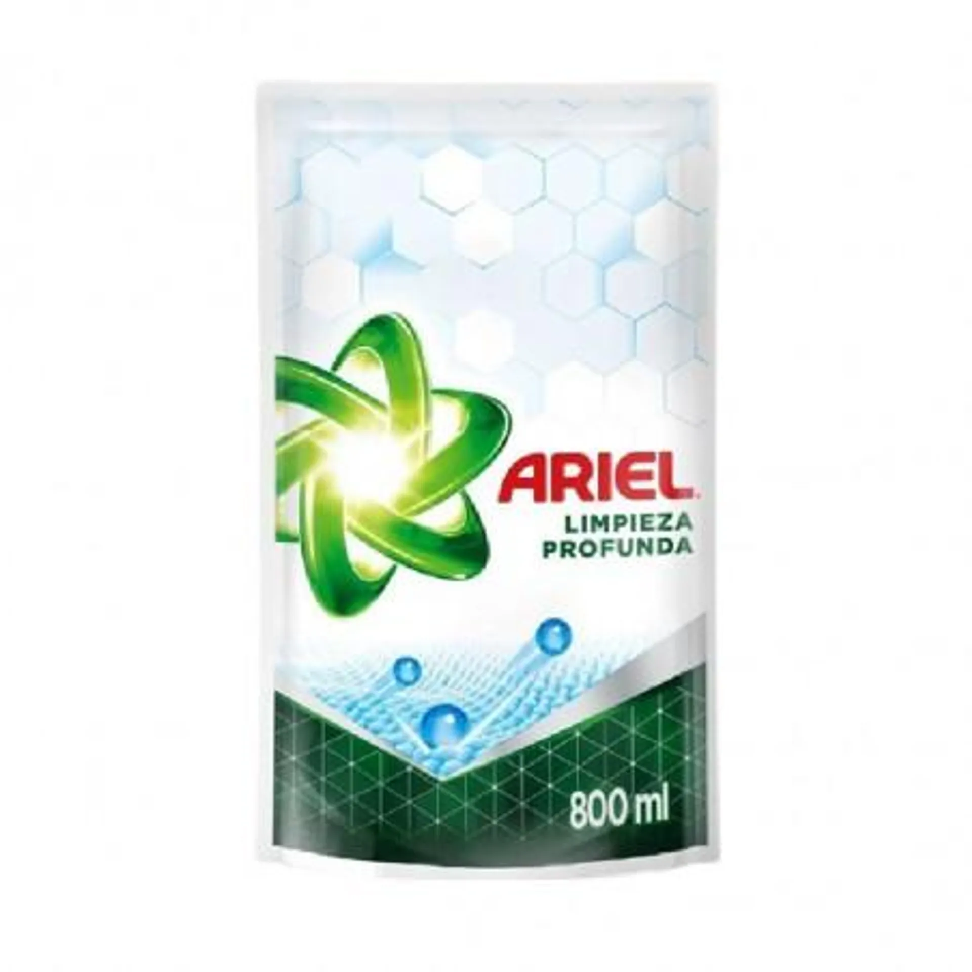 DETERGENTE ROPA LIQUIDO ARIEL LIMPIEZA PROFUNDA POUCH 800 ML