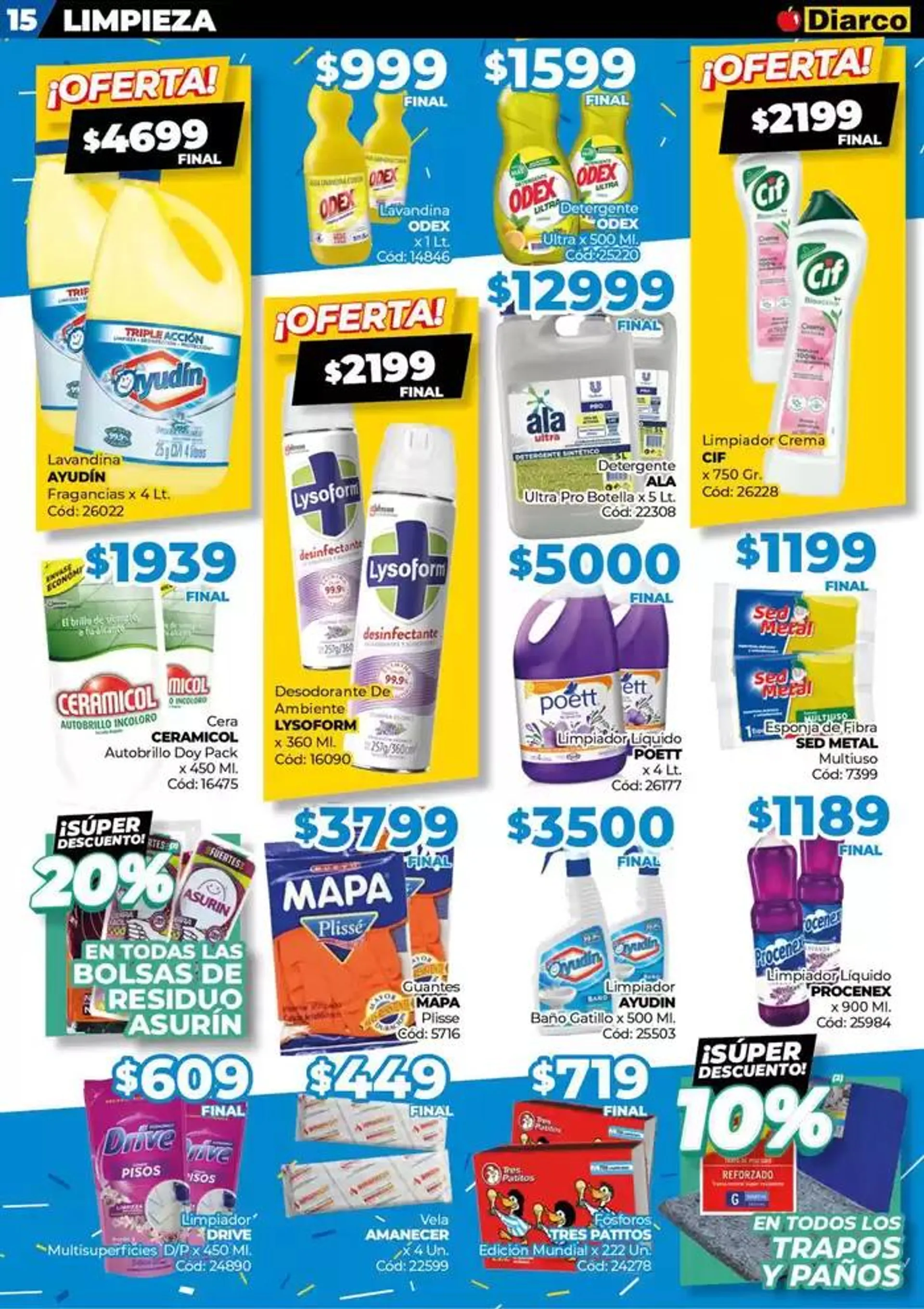 Ofertas de Diarco Ofertas Sur 30 de septiembre al 6 de octubre 2024 - Página 15 del catálogo