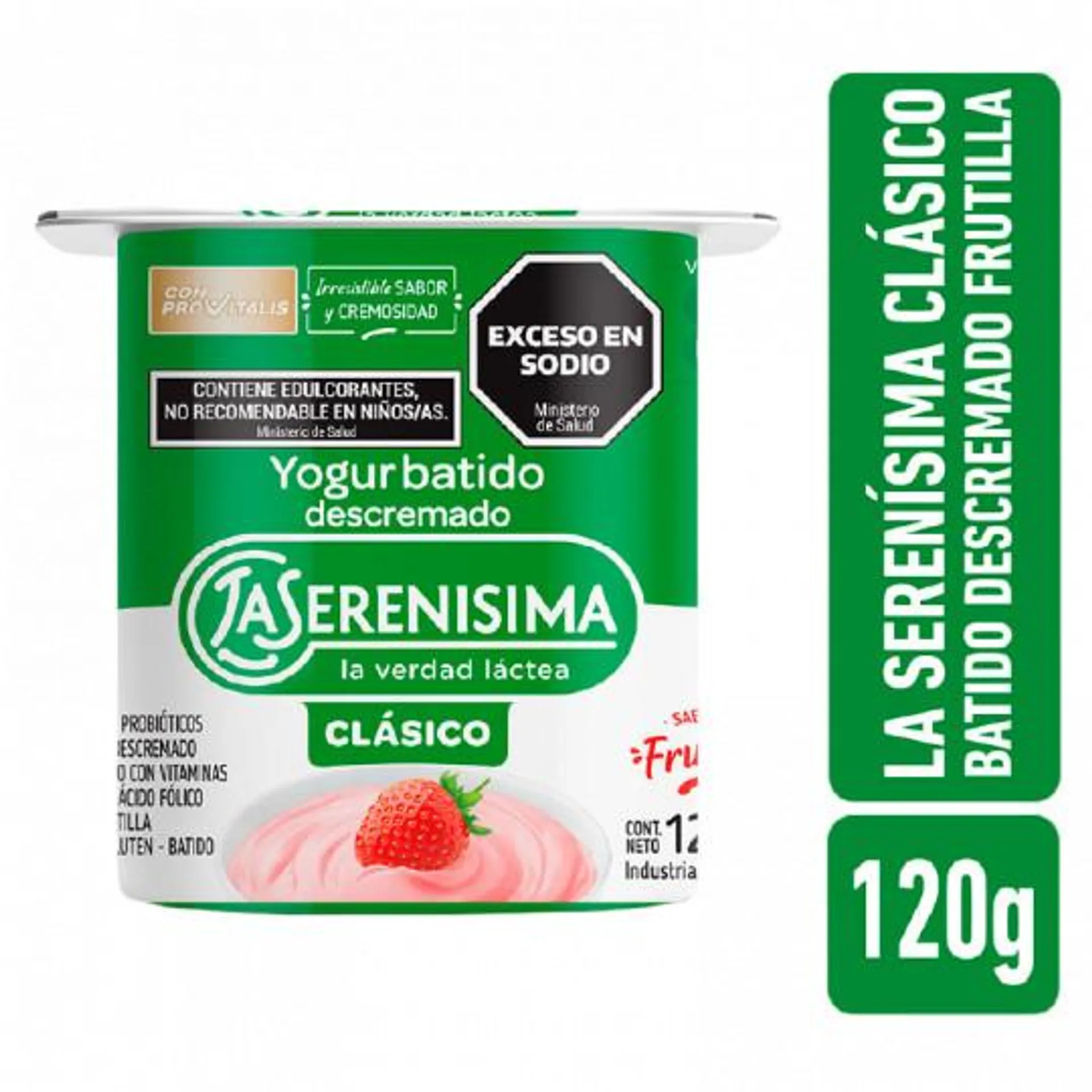 YOGUR LA SERENISIMA BATIDO DESCREMADO FRUTILLA 120 GRS