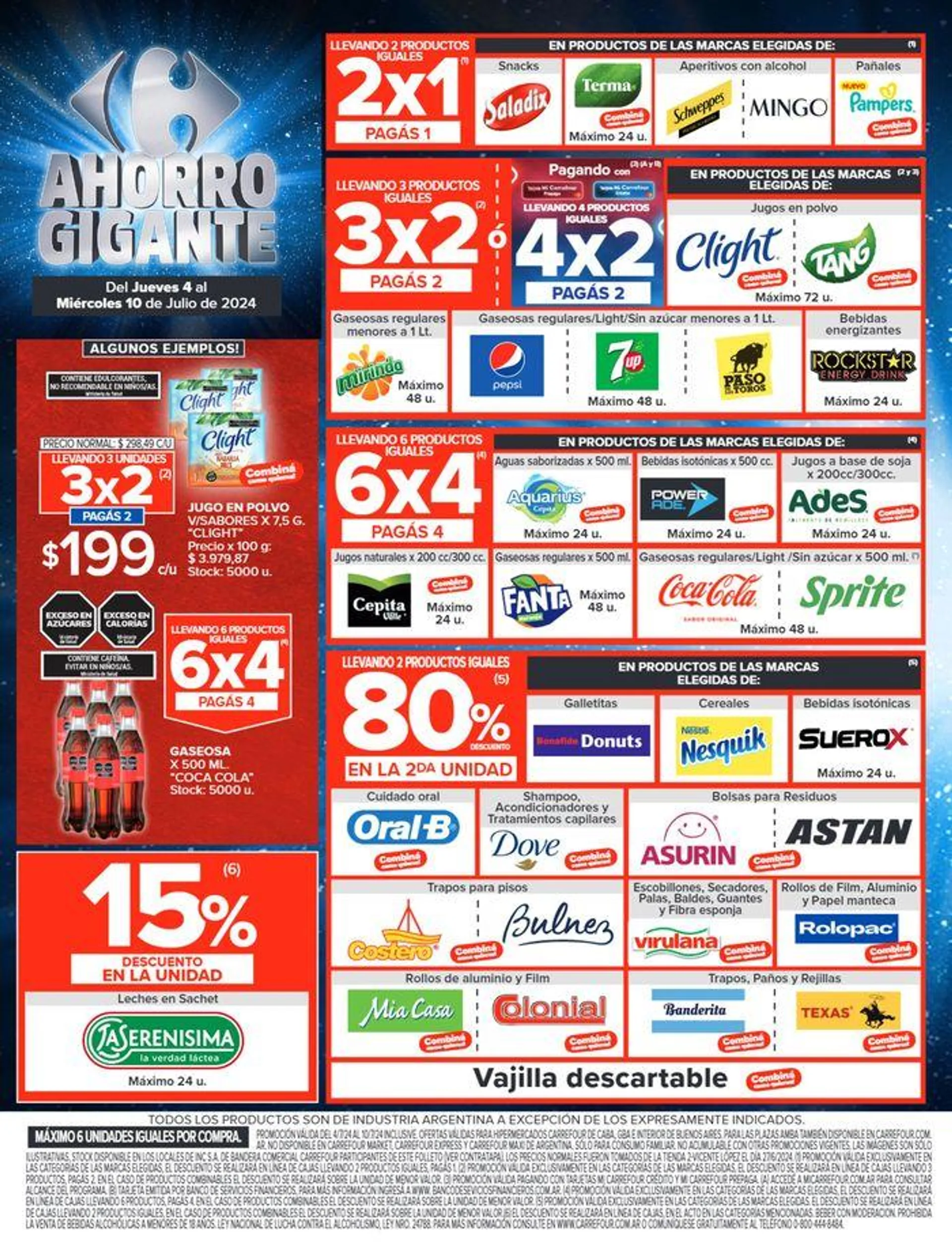 Ofertas de Catálogo Ahorro Gigante Hiper BS AS 4 de julio al 10 de julio 2024 - Página 24 del catálogo