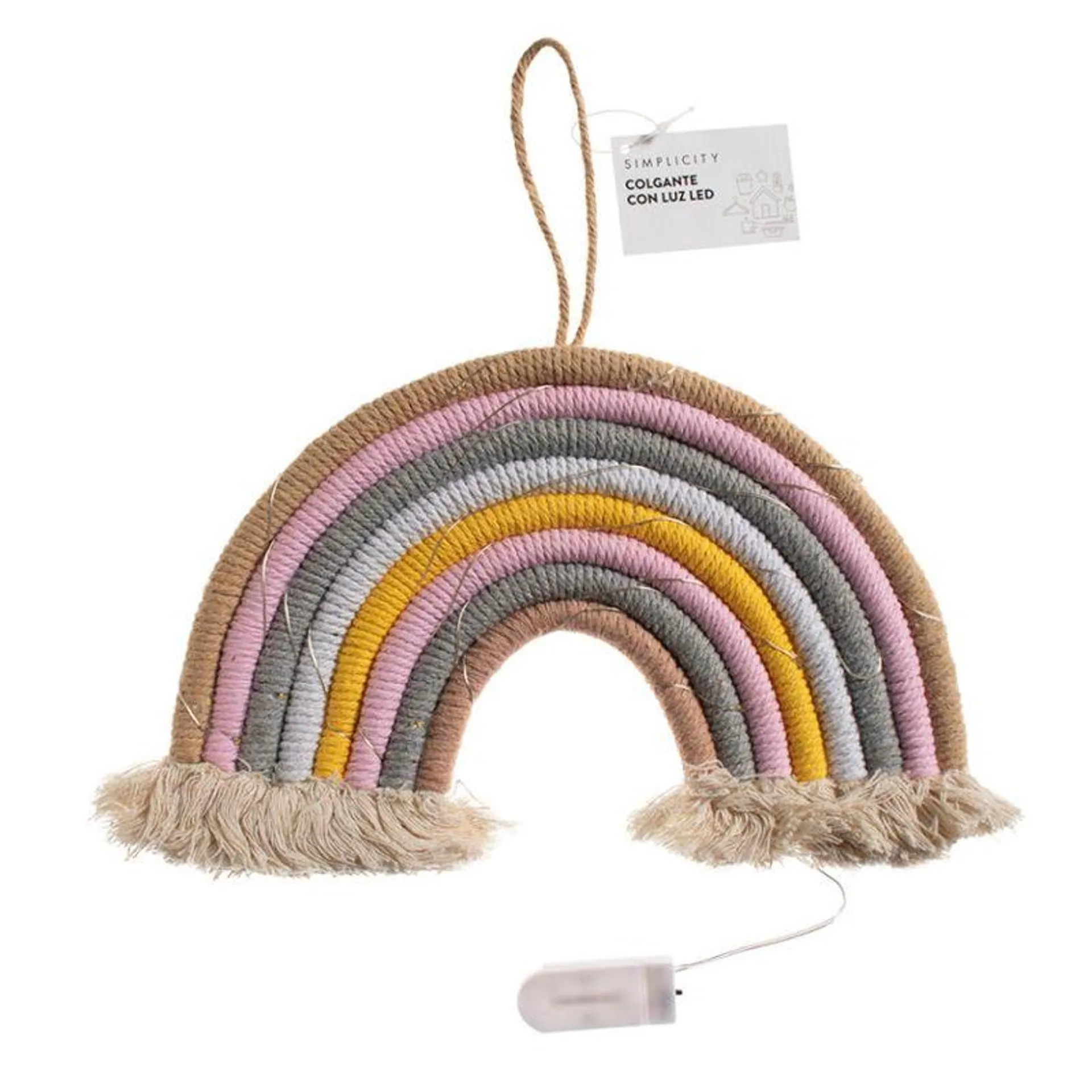 Colgante Decorativo Simplicity Macramé Arcoiris