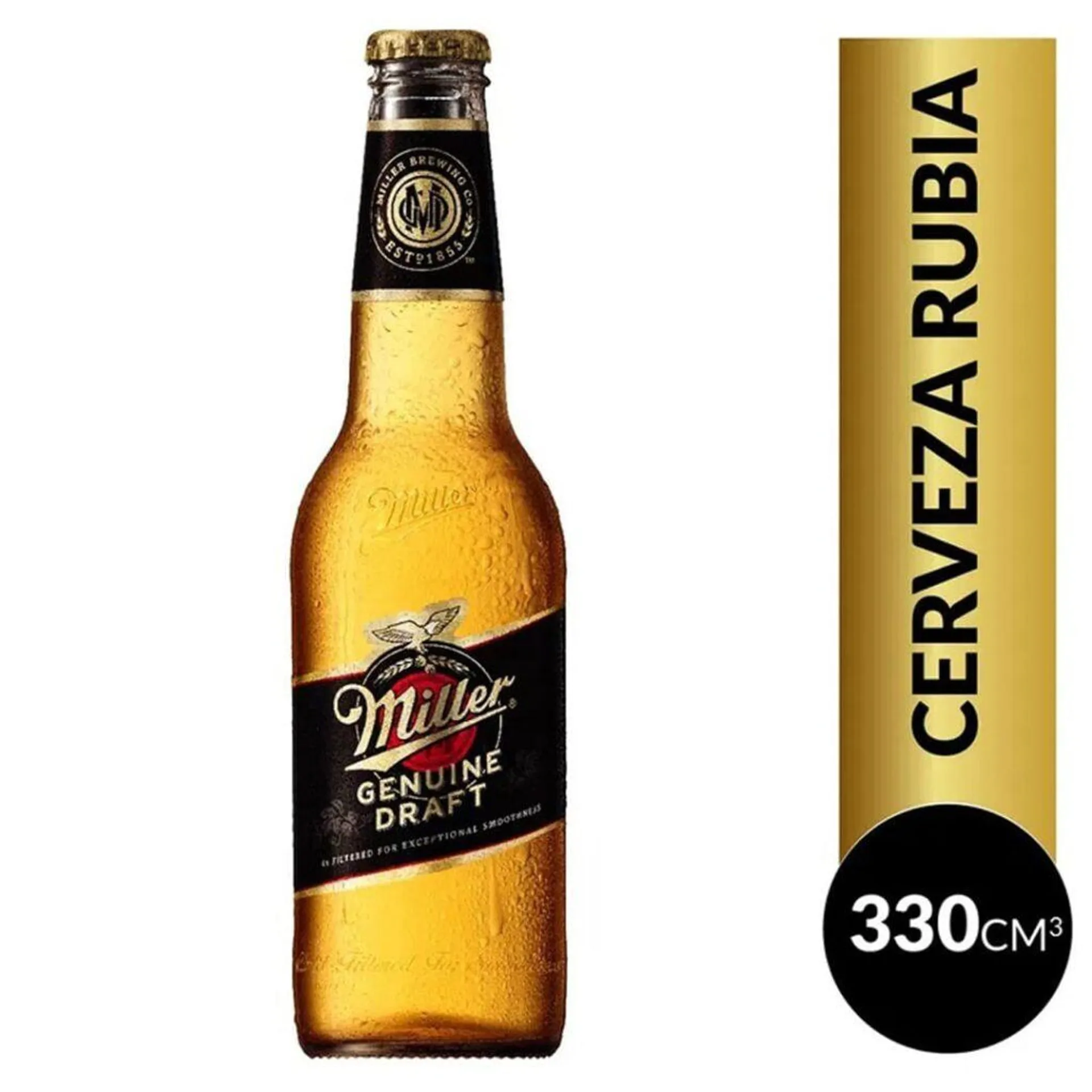 CERVEZA MILLER DRAFT L/NECK 330X