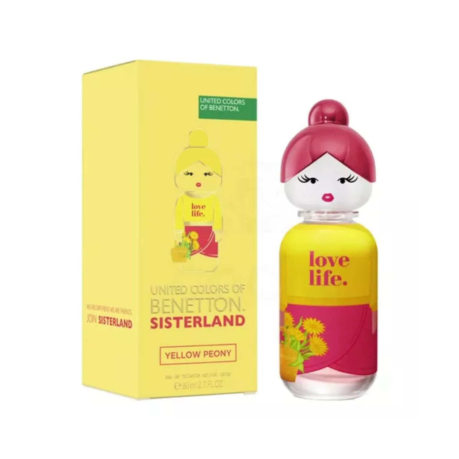 BENETTON EDT UNITED COLORS SISTERLAND YELLOW PEONY X80ML